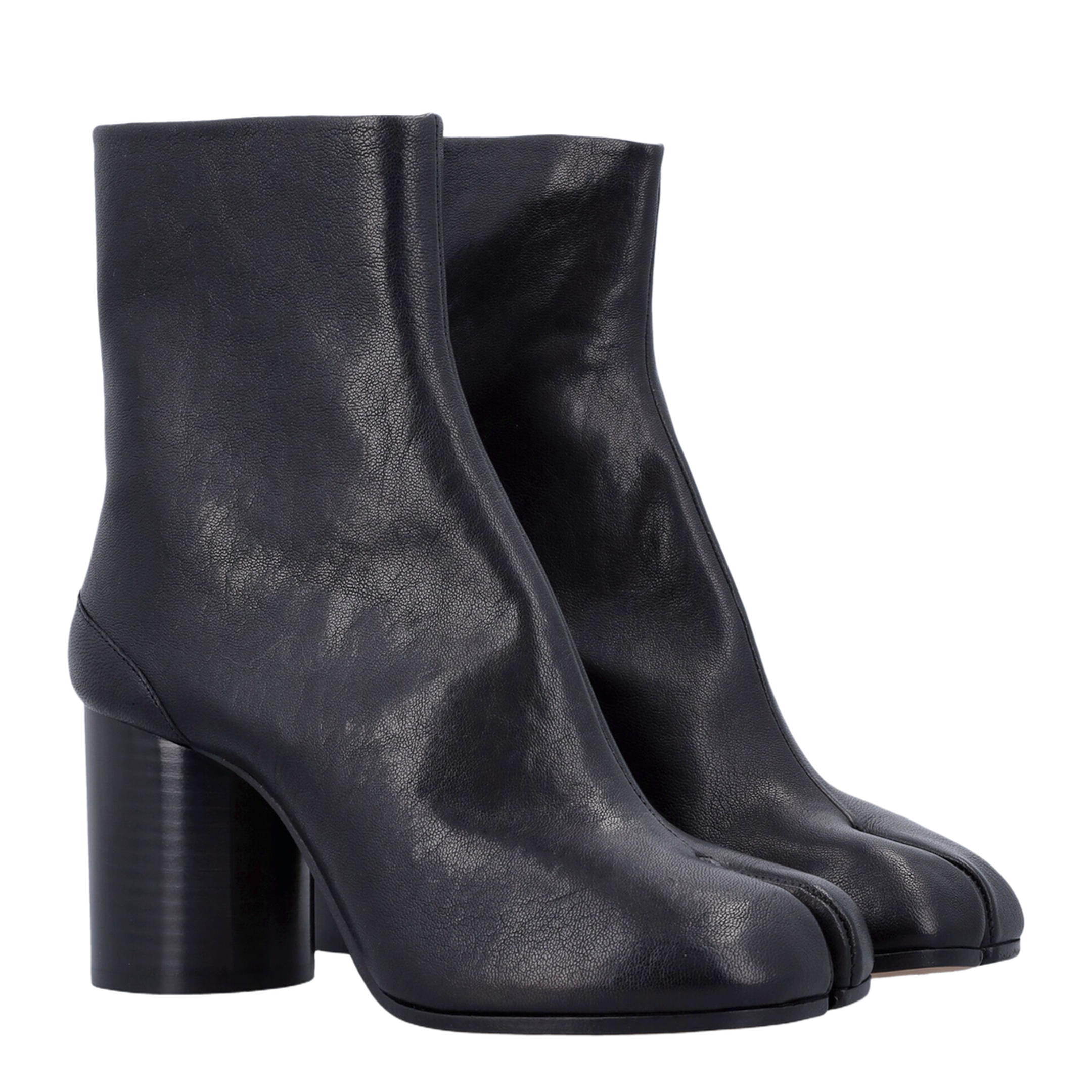 Brown Lambskin Leather Tabi Chelsea Boots - Image 2