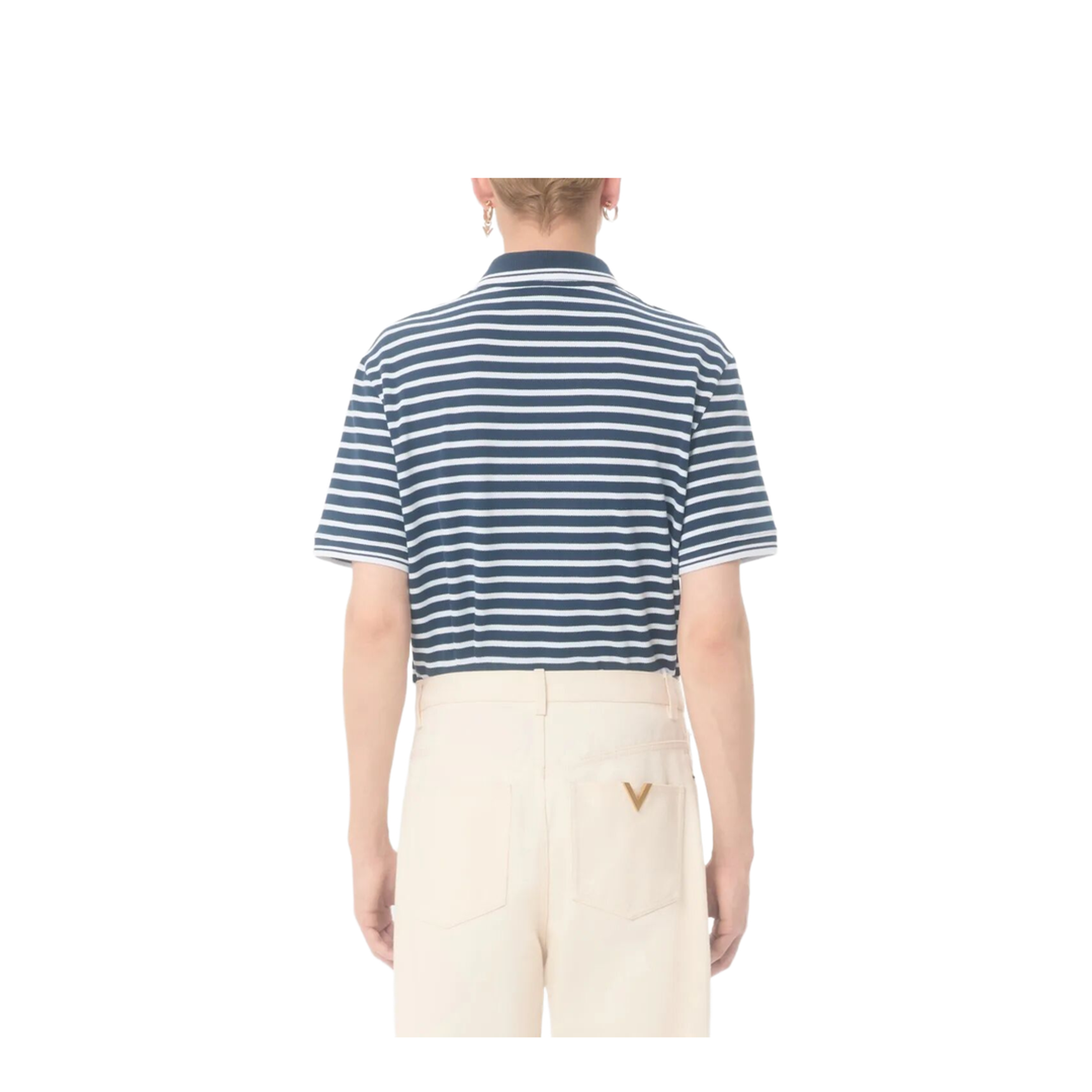 Cotton Piqué Polo with Vlogo Patch - Image 4