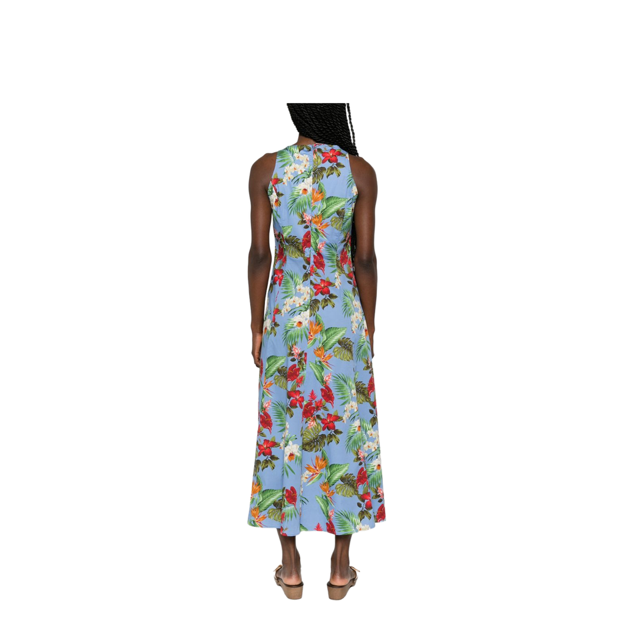 Printed Cotton Midi Dress - Image 2