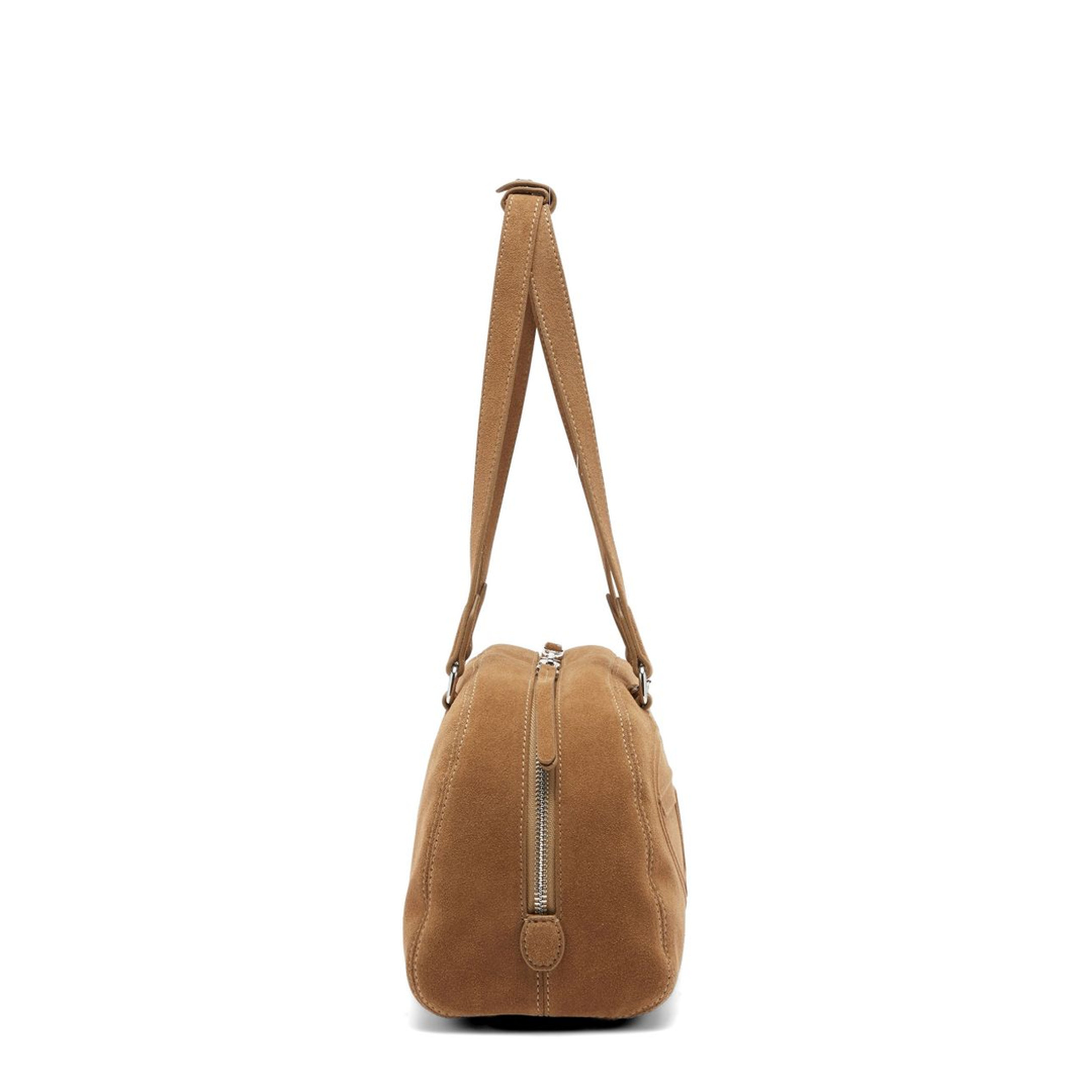 1DR Dome One Size Suede Shoulder Bag - Beige - Image 3