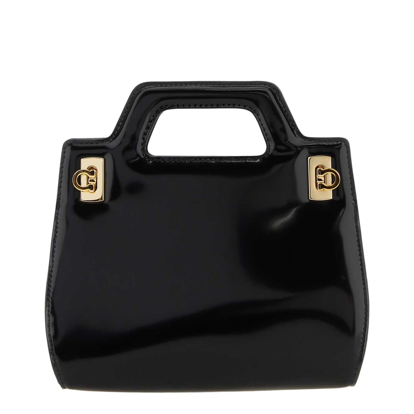 Wanda Mini Leather Top-Handle Bag - Nero - Image 1