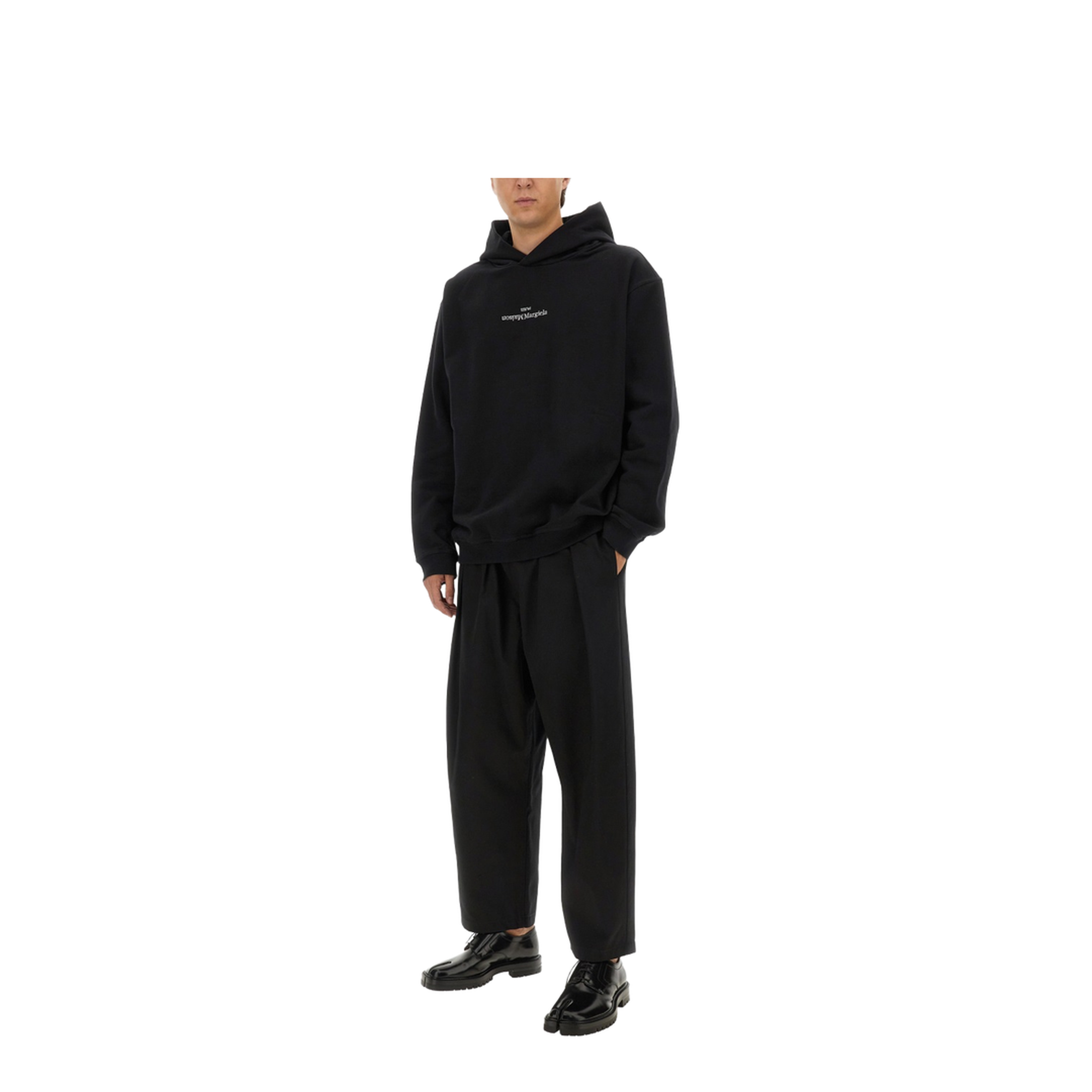 Black Cotton Hooded Sweatshirt - Image 2