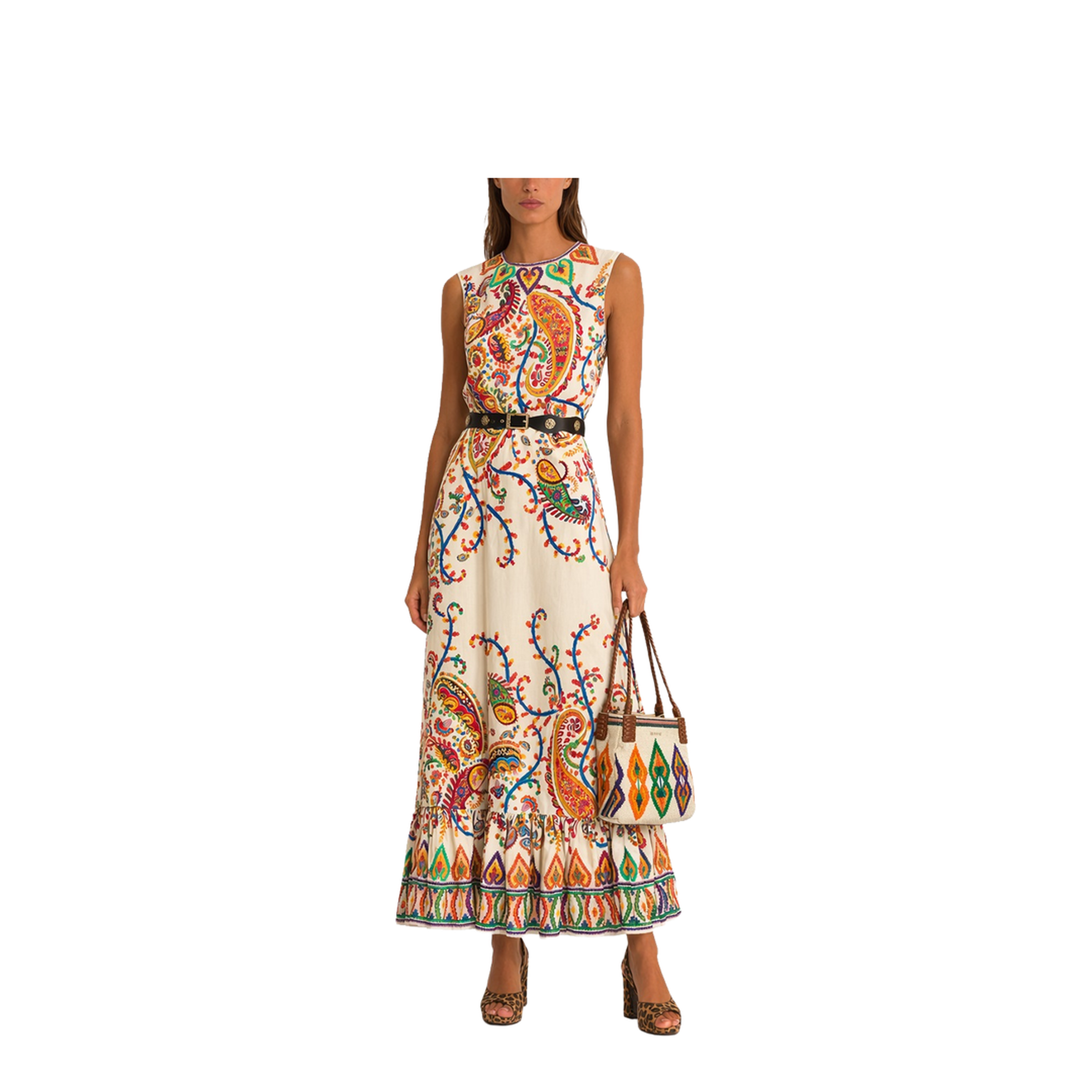 Long Cotton Dress With Pattern - Image 2