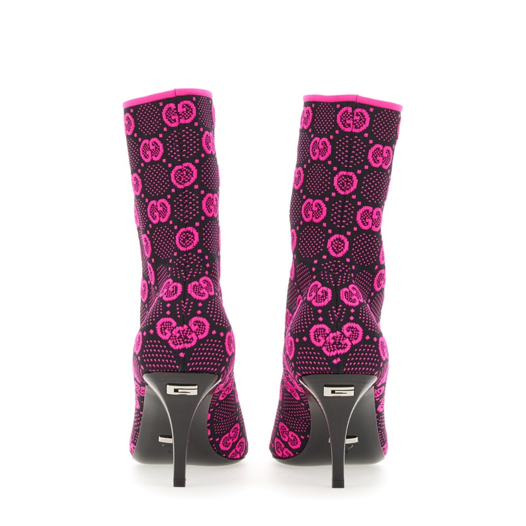 Knit Ankle Boots Black - Image 4