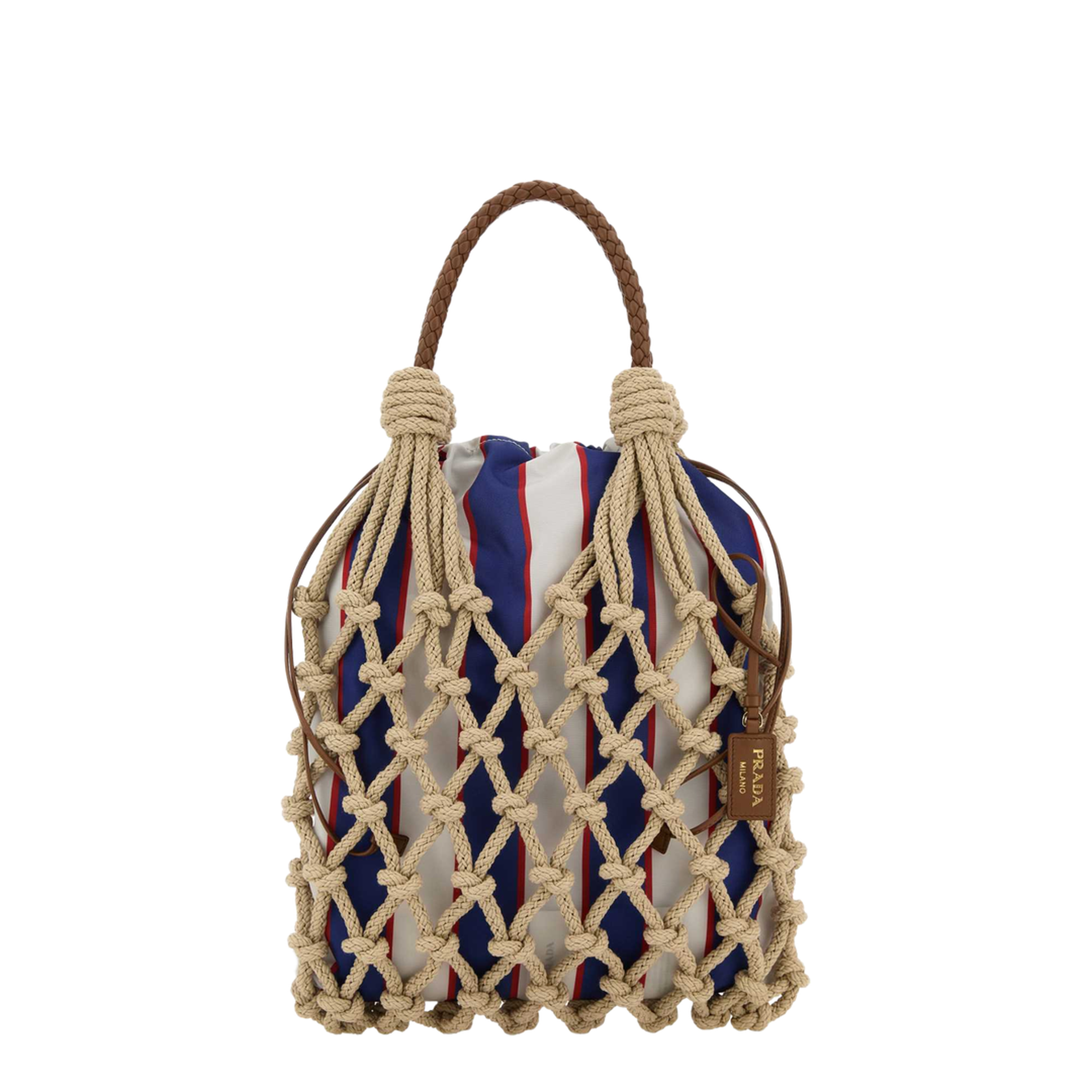 Noué Medium Cotton Handbag - Cord/Royal Blue - Image 1