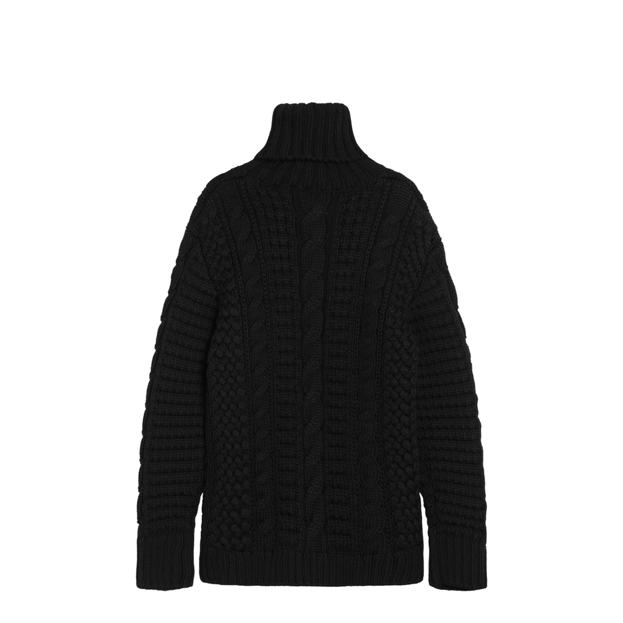 Black Wool Turtleneck Sweater - Image 2