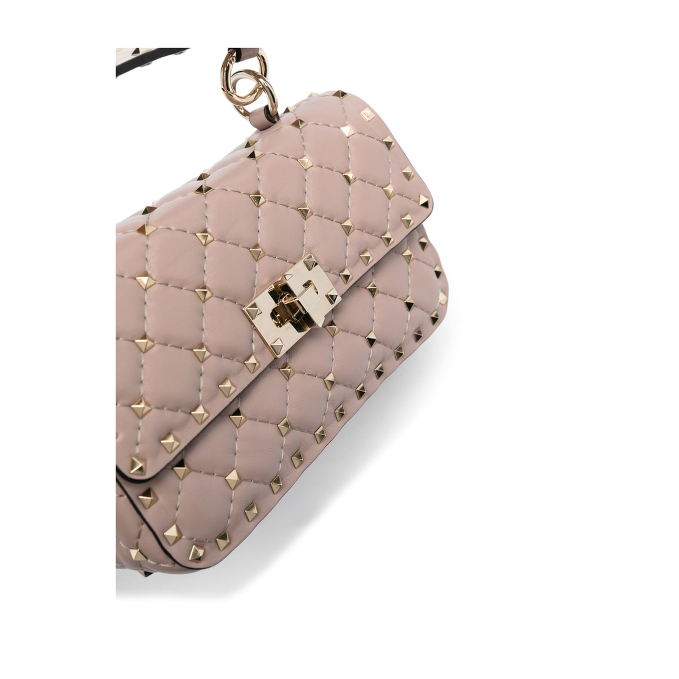 Rockstud Spike Small Nappa Chain Bag - Poudre - Image 4