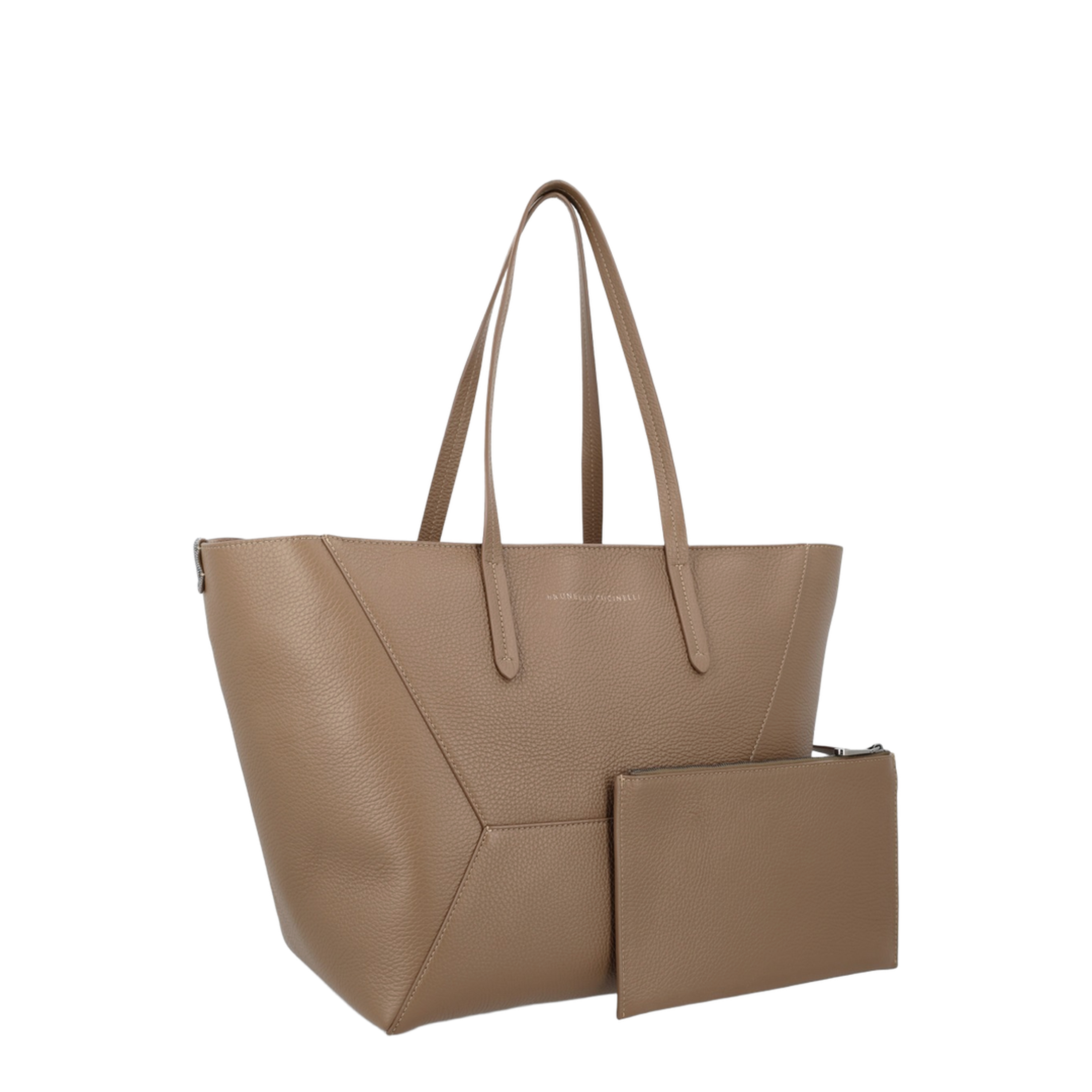 Duo Tote Bag in Grainy Leather - Image 3