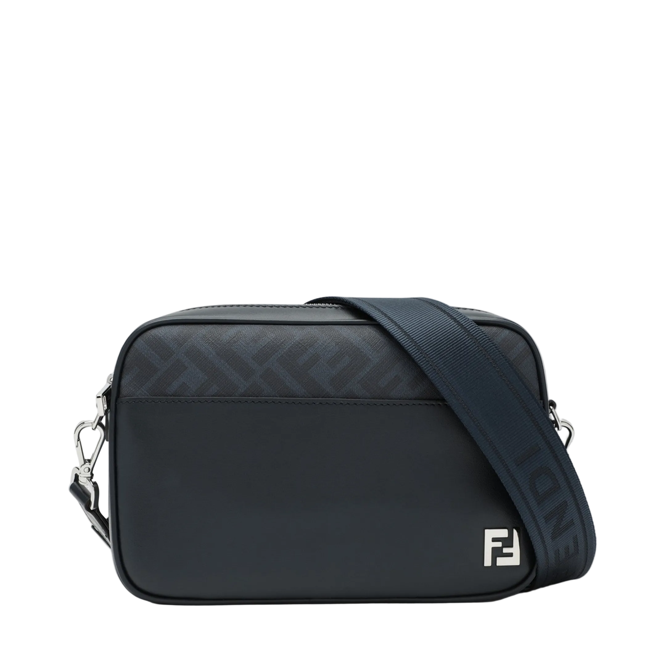 Squared FF Calfskin Camera Case - Midnight Blue - Image 1