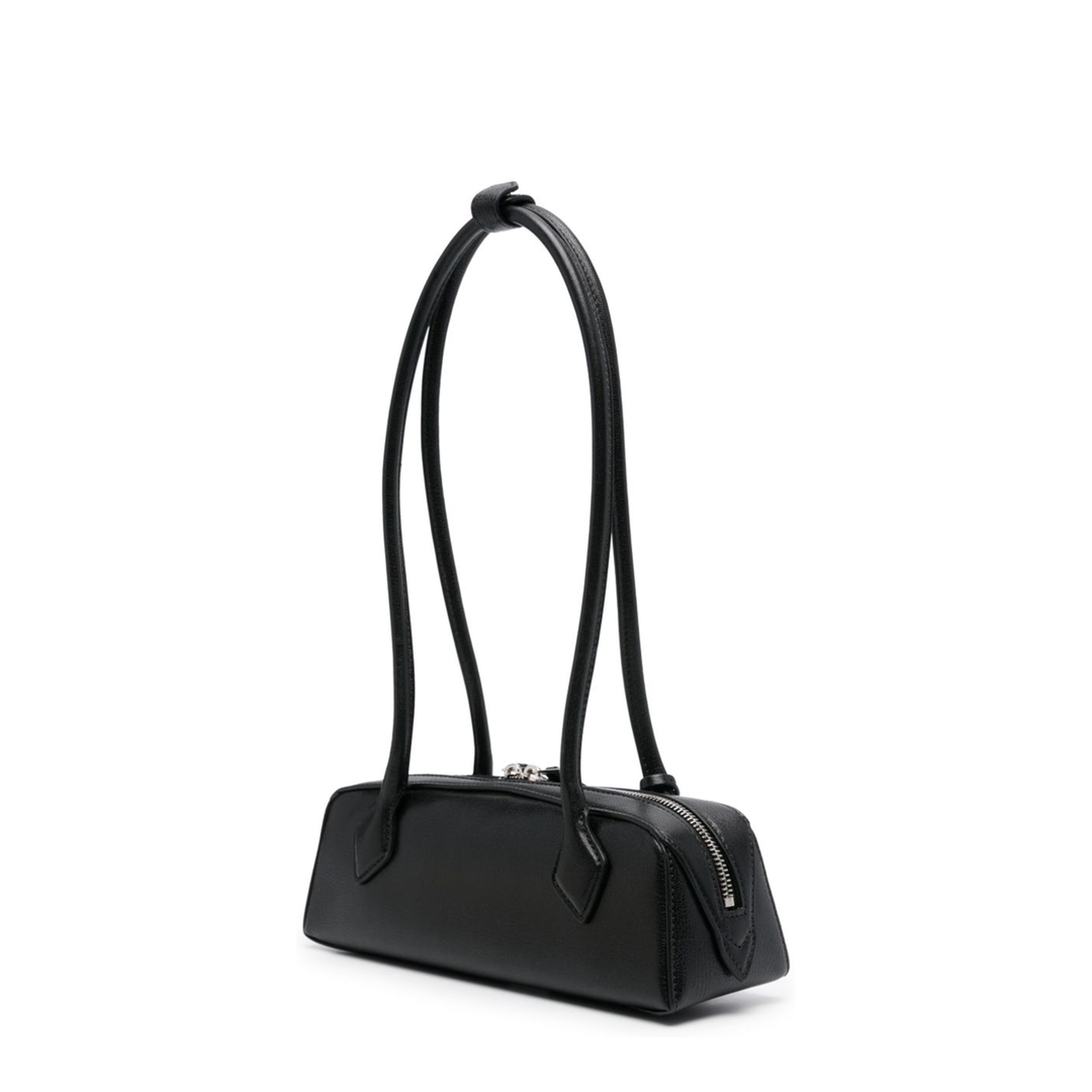Le Teckel Small Goat Leather Shoulder Bag - Black - Image 3