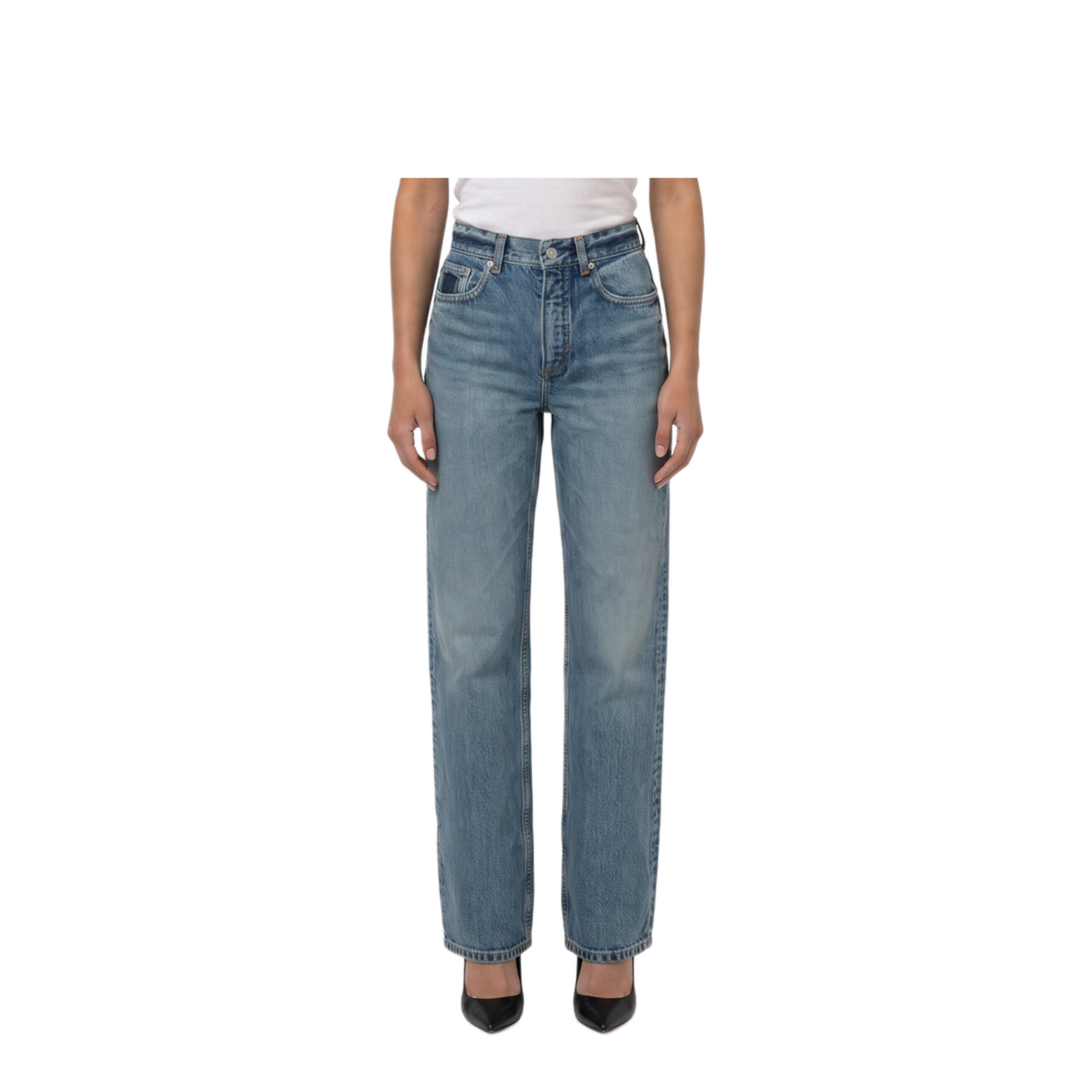 Straight-leg denim jeans - Image 1