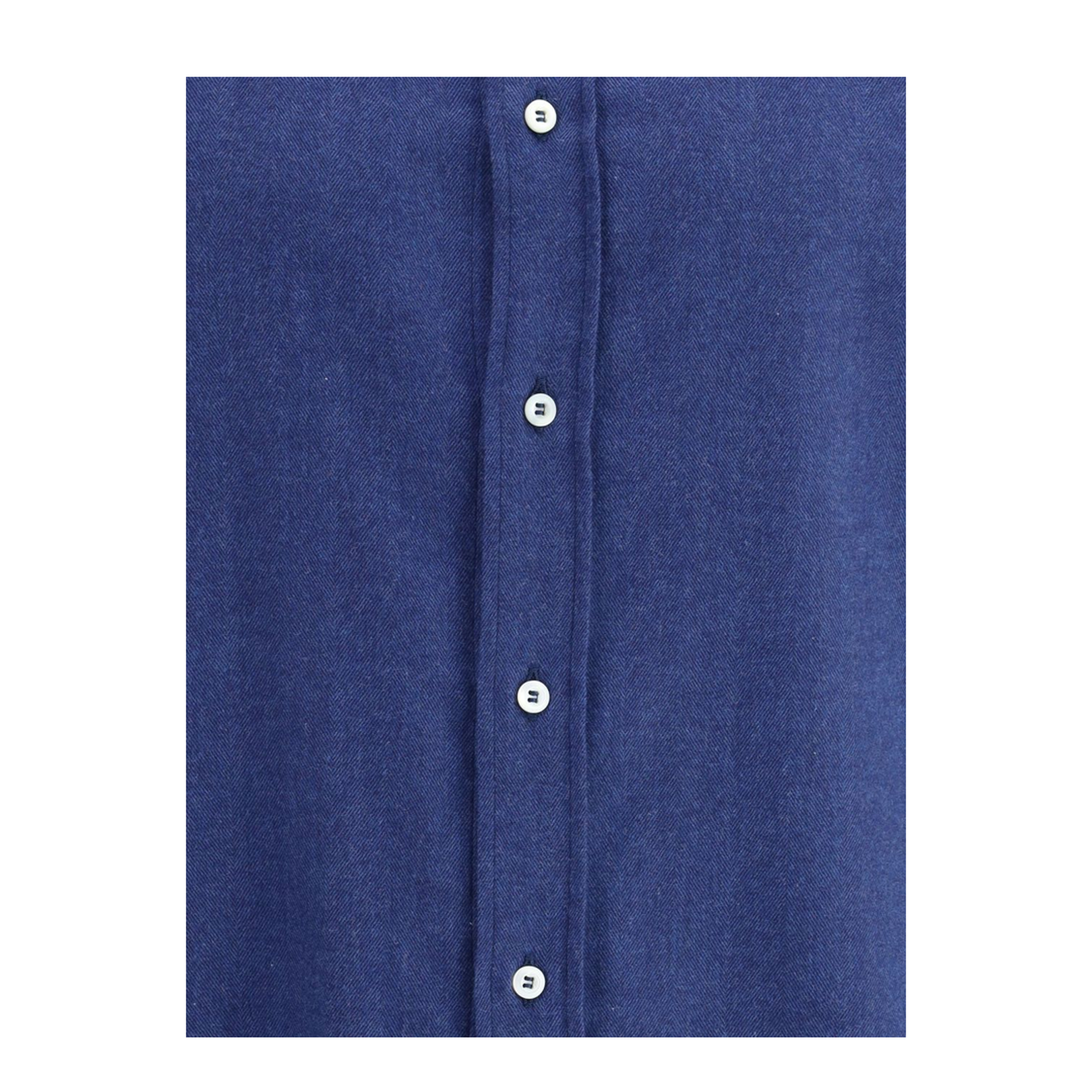 Herringbone Patterned Cotton Blend Flannel Shirt - Image 2