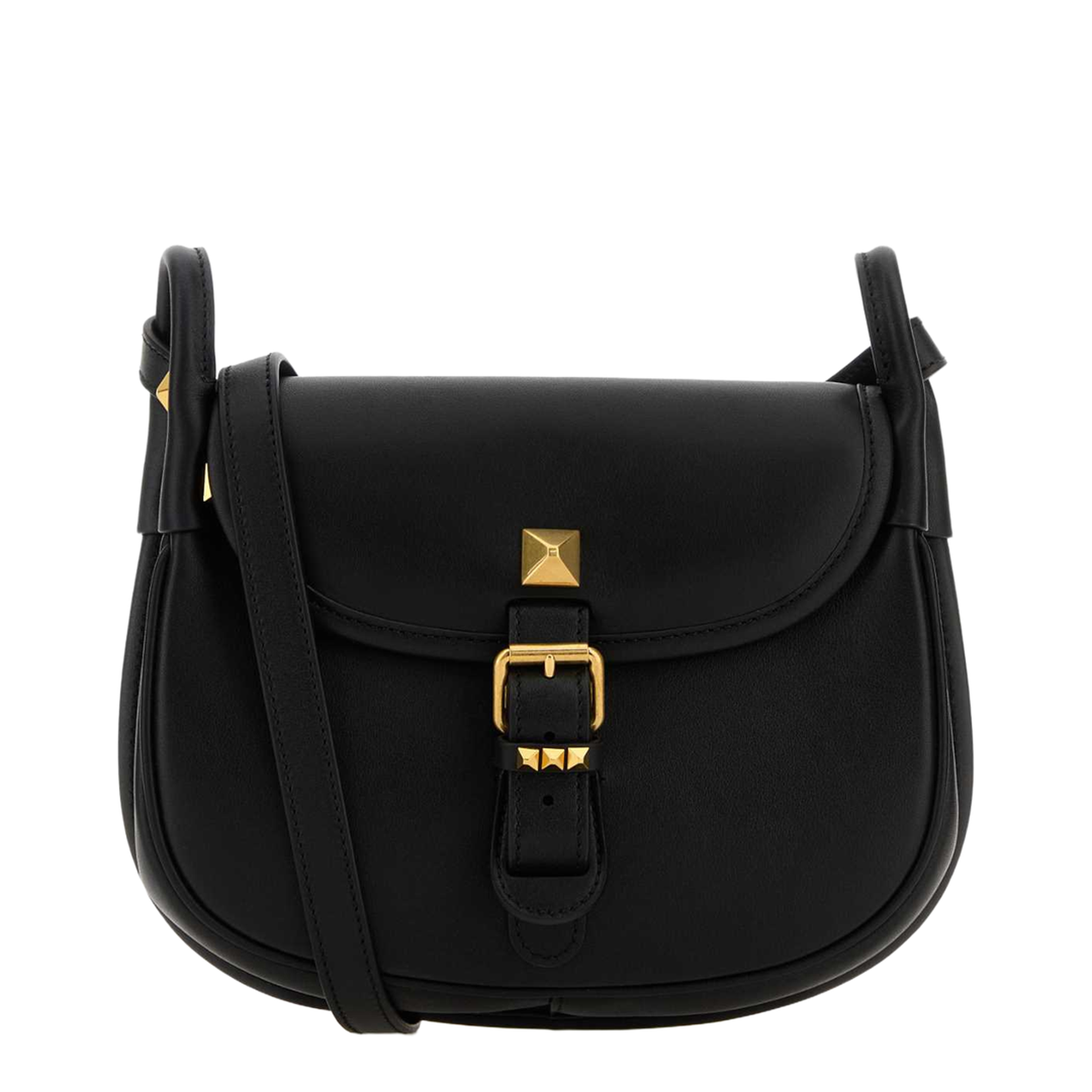 Flâneuse Small Leather Shoulder Bag - Black - Image 1