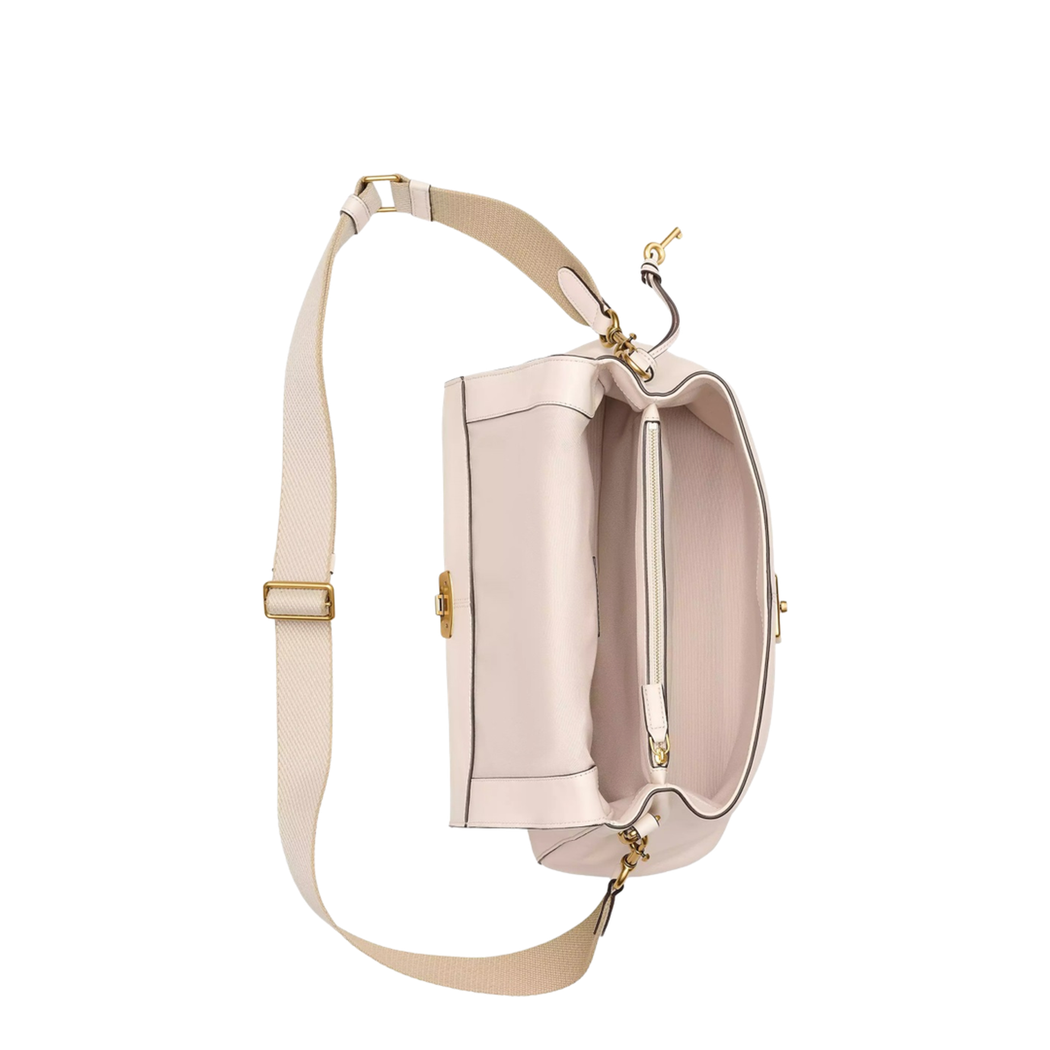 Nappa Leather Messenger Bag - Ivory - Image 3