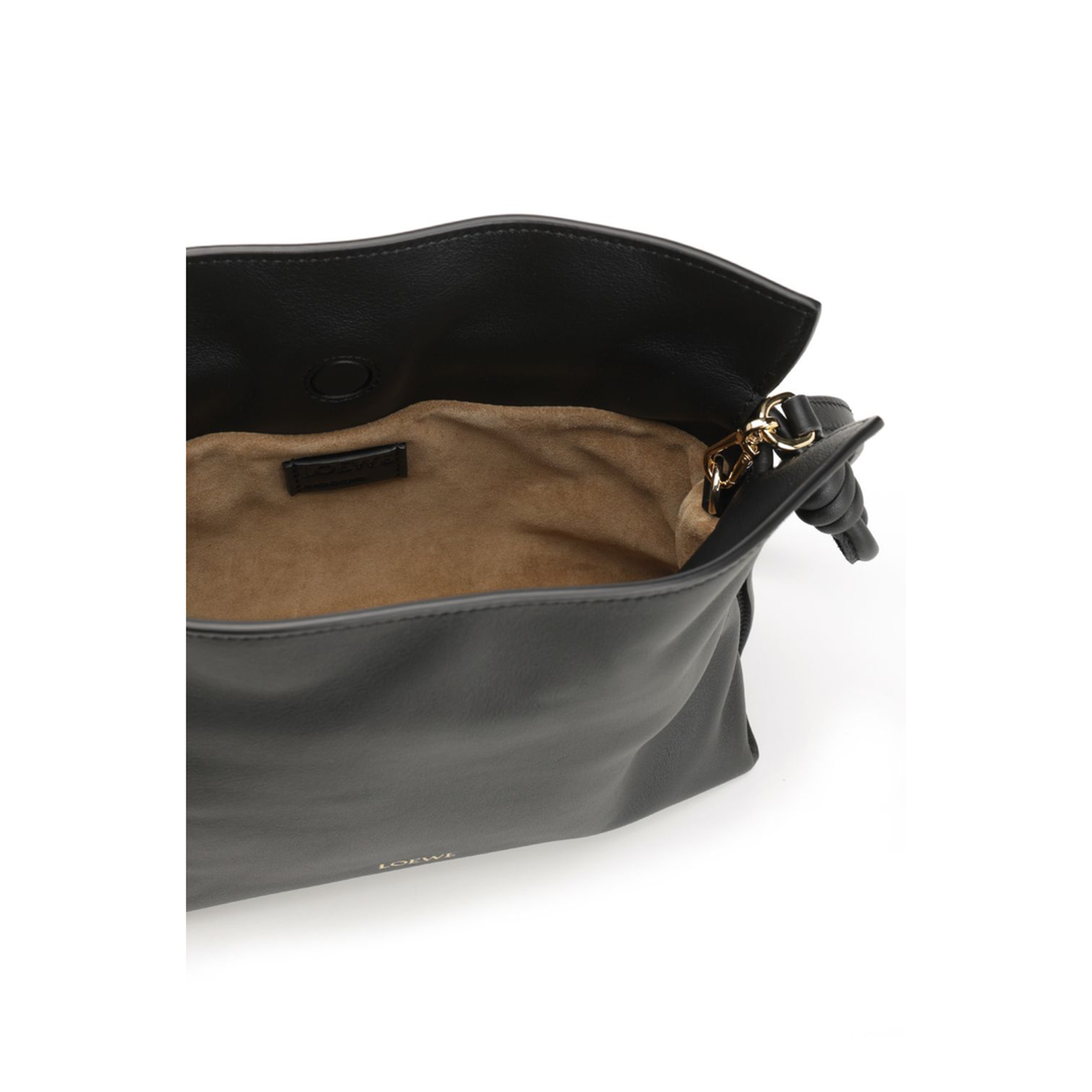 Flamenco Mini Calfskin Clutch Bag - Black - Image 4