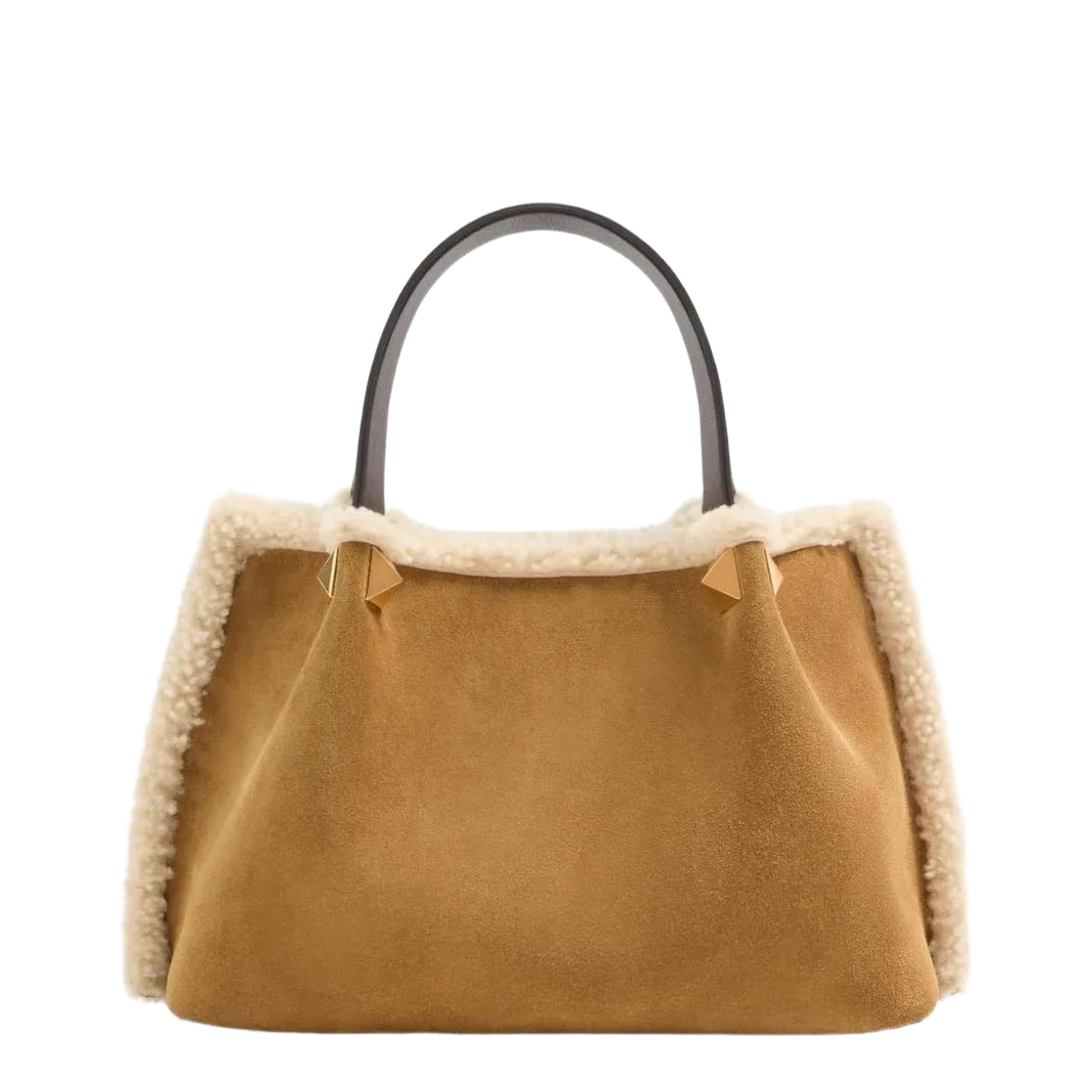 Medium Shopping Bag Suede Mustard - Image 1