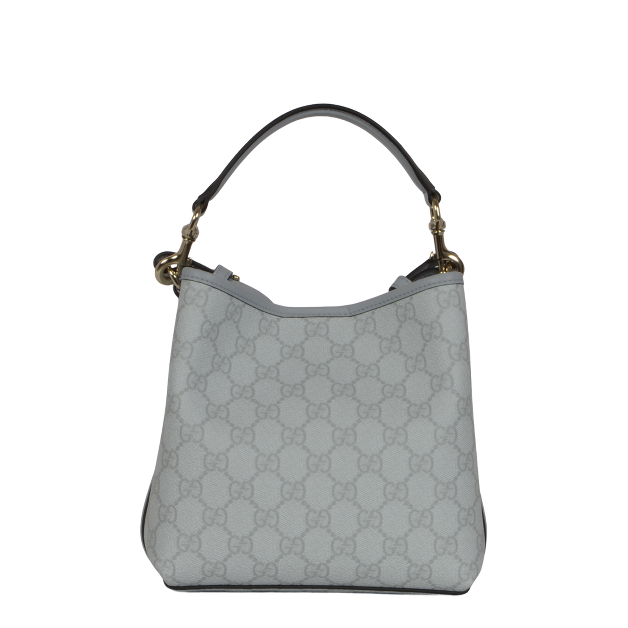 GG Emblem Small PU/Polyamide Bucket Bag - Dark Blue - Image 5