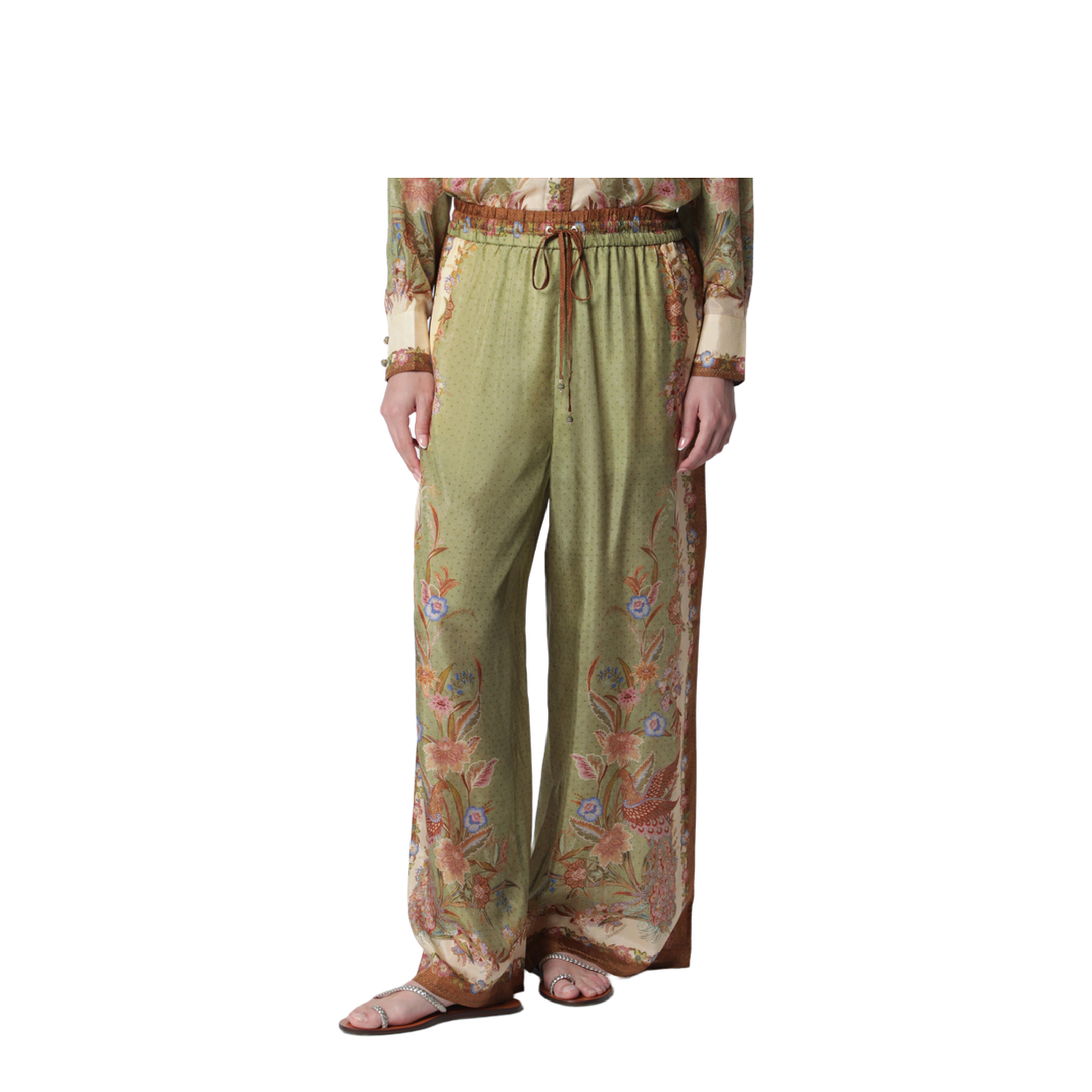 Indra Relaxed Trousers with Floral Print - Image 1