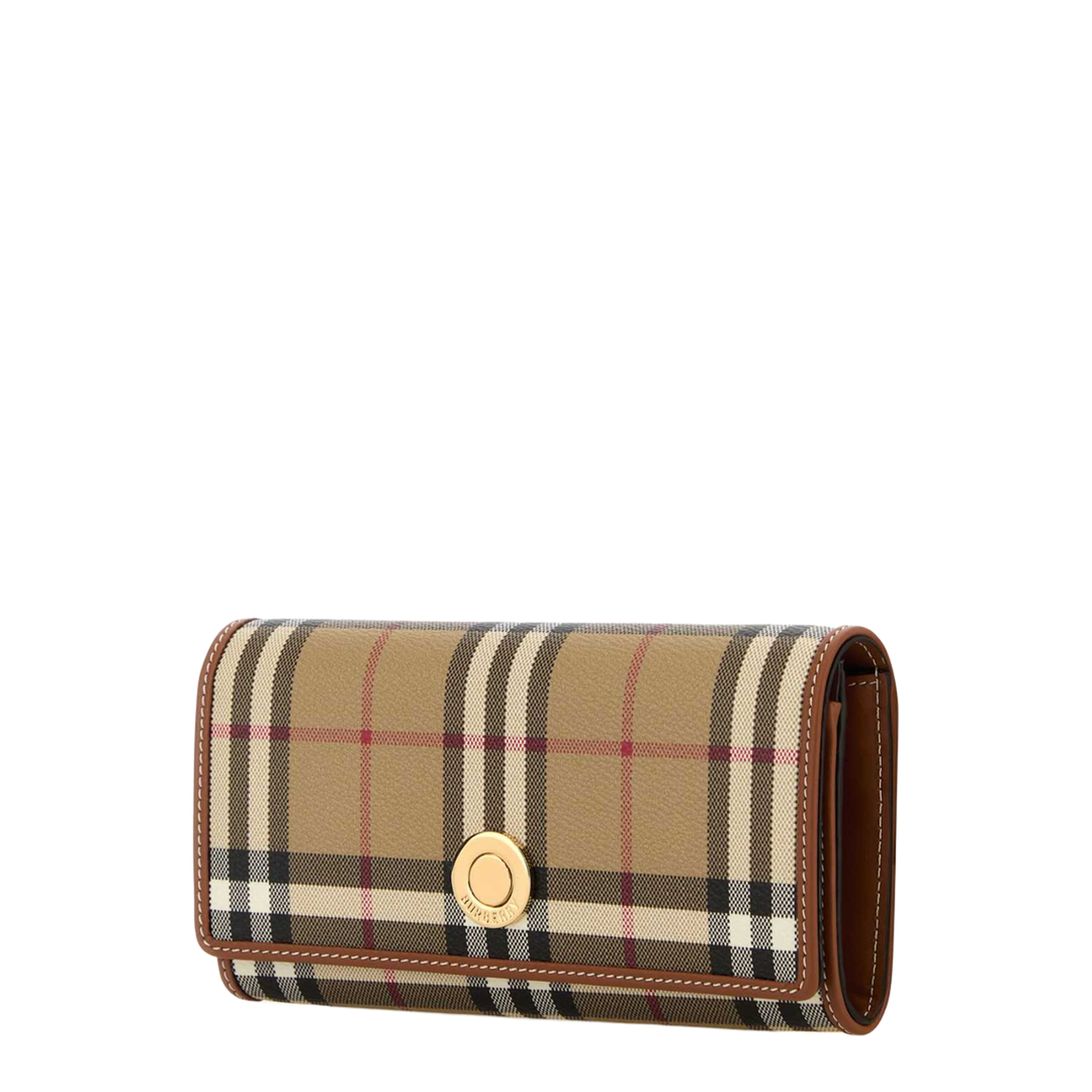 Vintage Check Printed Canvas Wallet - Briar Brown - Image 2