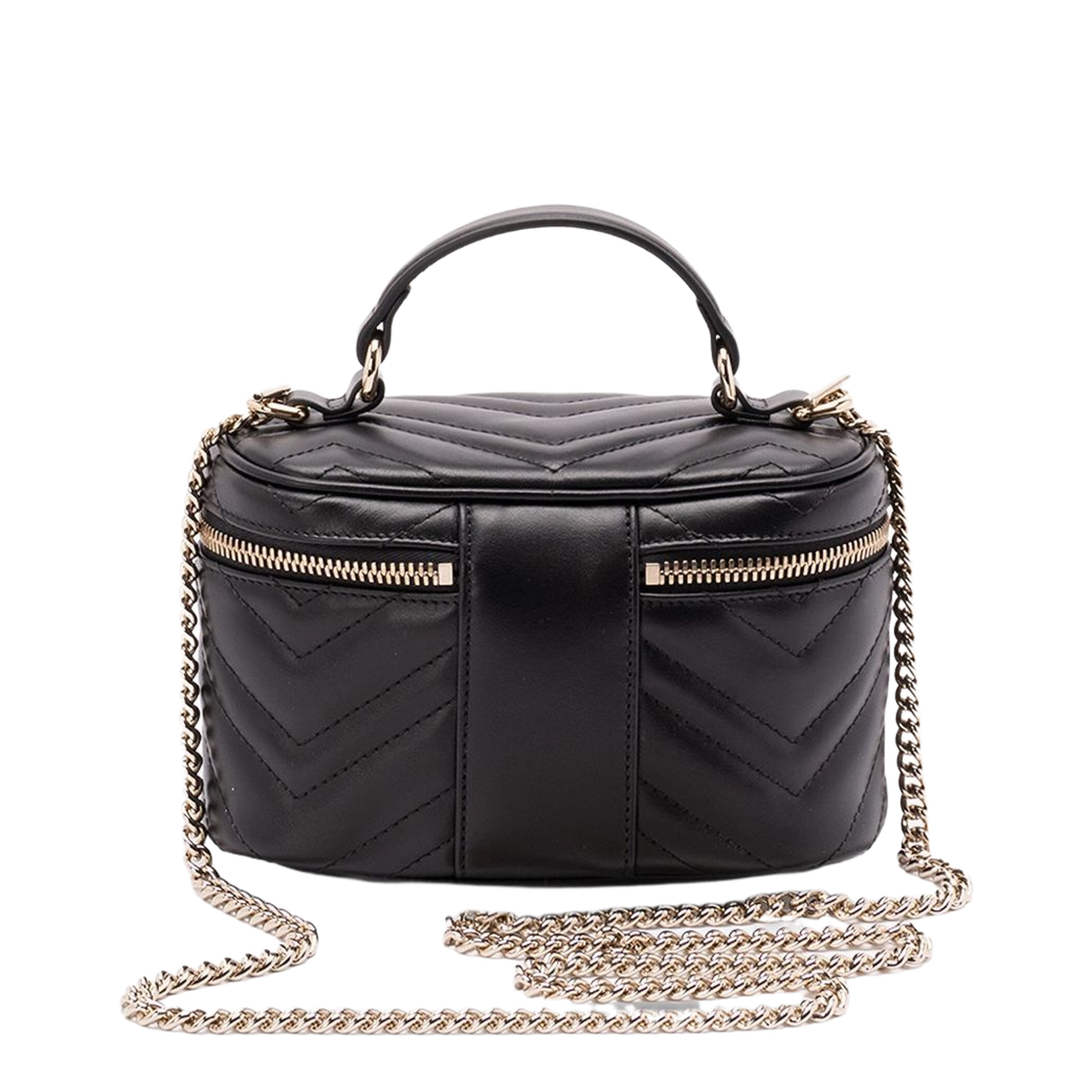 Mini Vanity Bag in Black Leather - Image 5