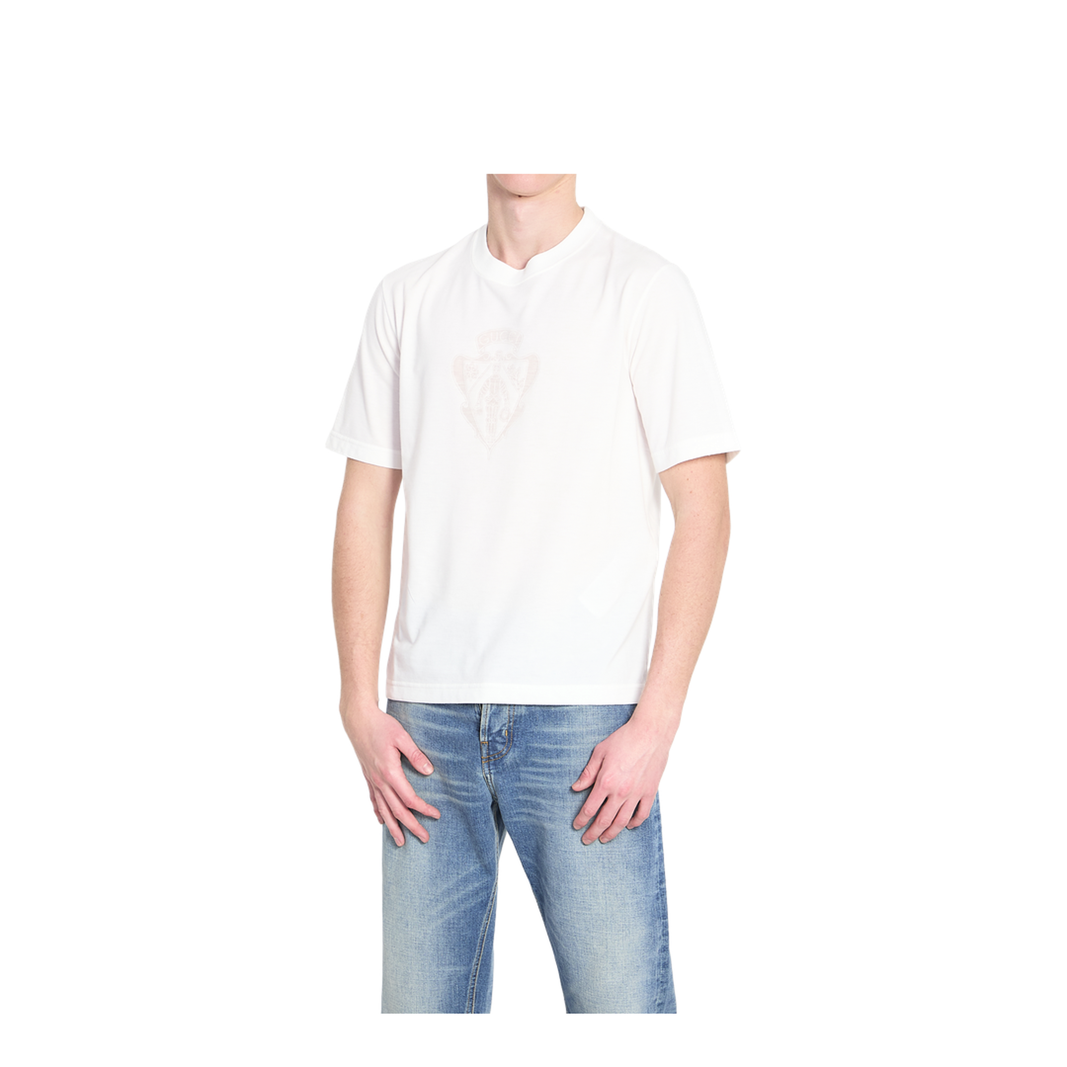 Cotton Jersey T-Shirt with Devoré Detail - Image 2