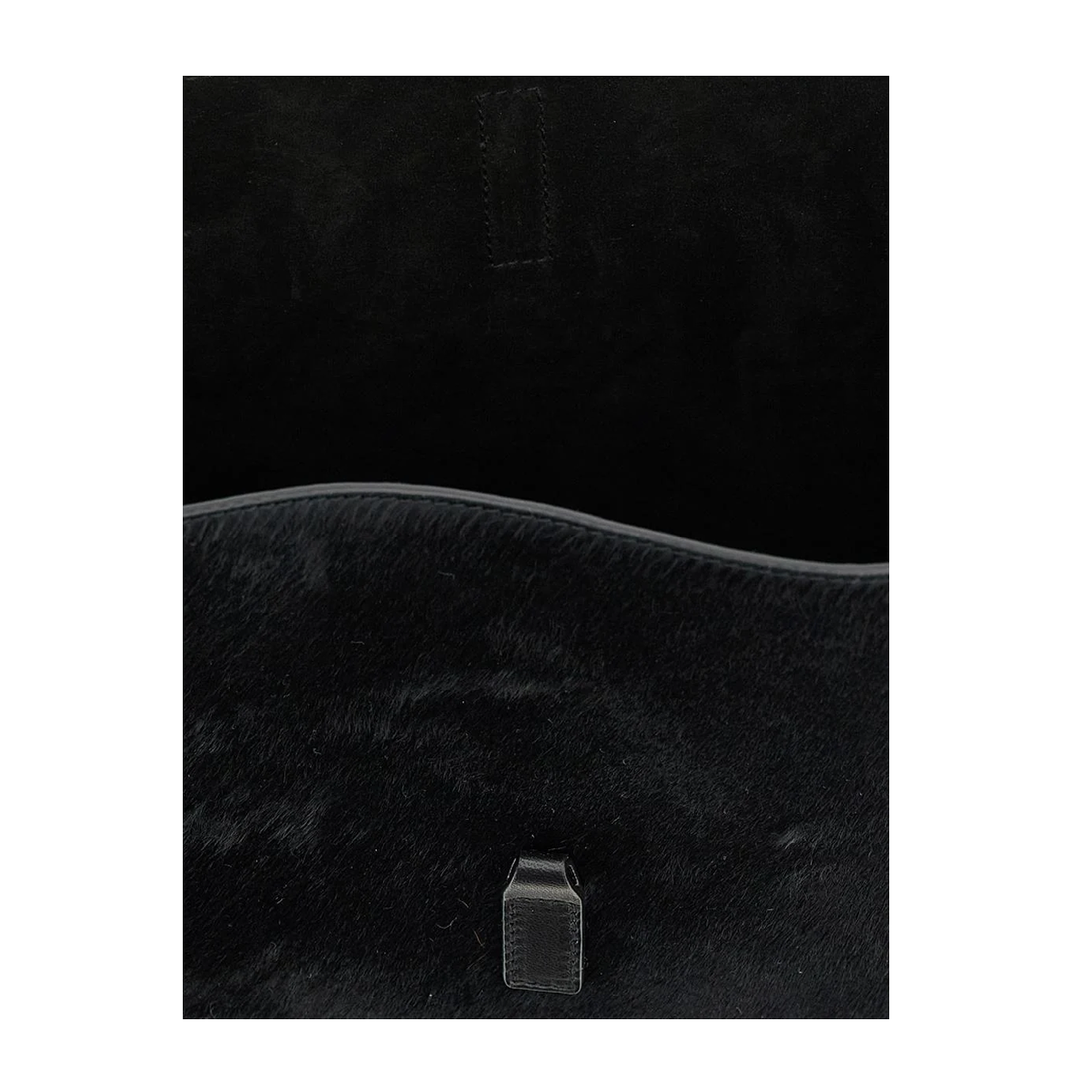 Le 5 À 7 Small Pony-Effect Leather Shoulder Bag - Black - Image 5