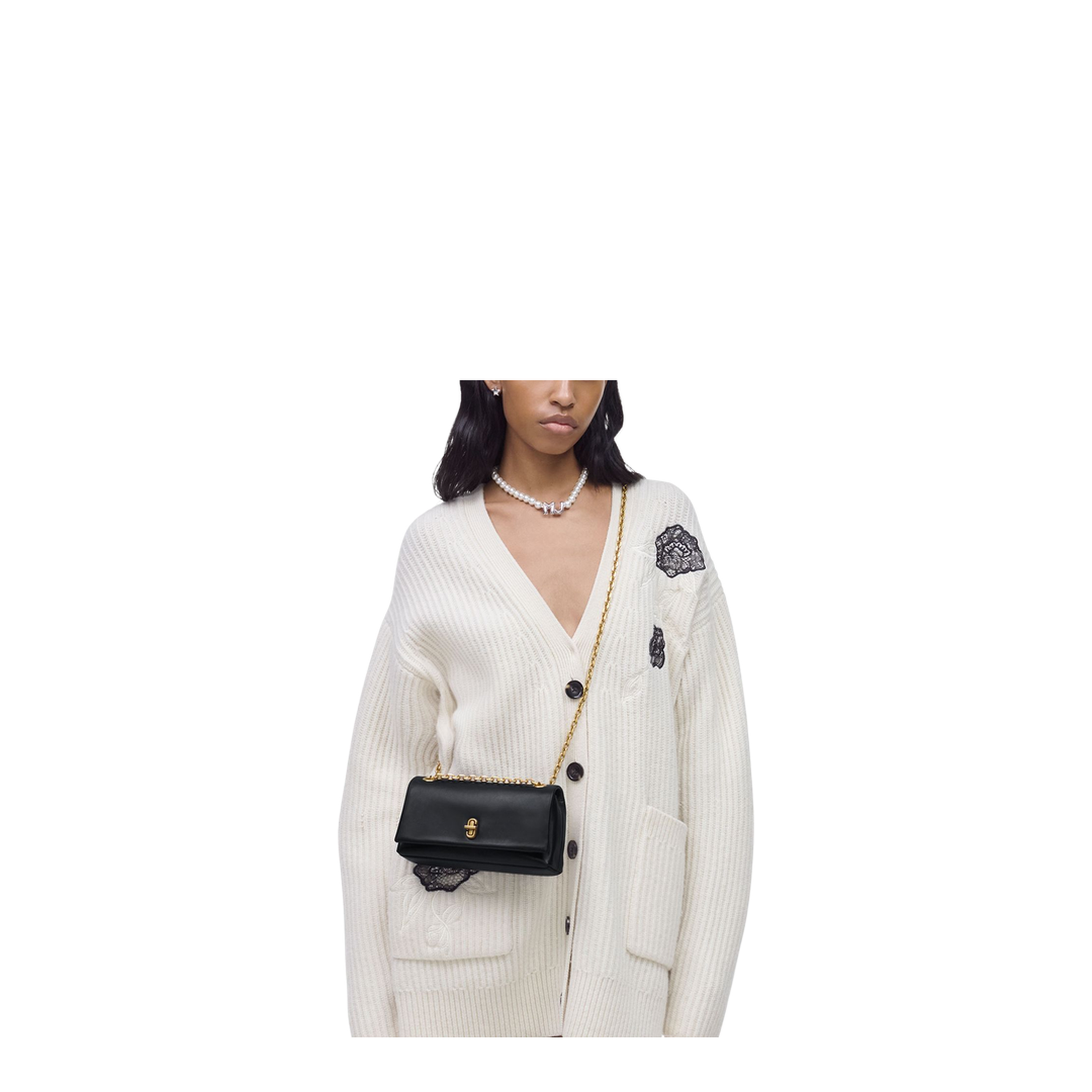 The Dual Mini Smooth Leather Shoulder Bag - Black - Image 2