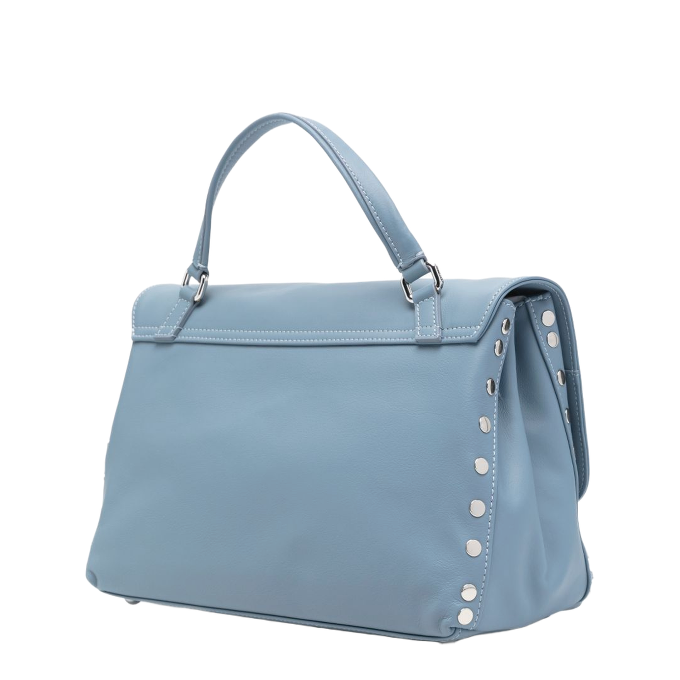 Postina Small Calf Leather Handbag - Azzurro - Image 4