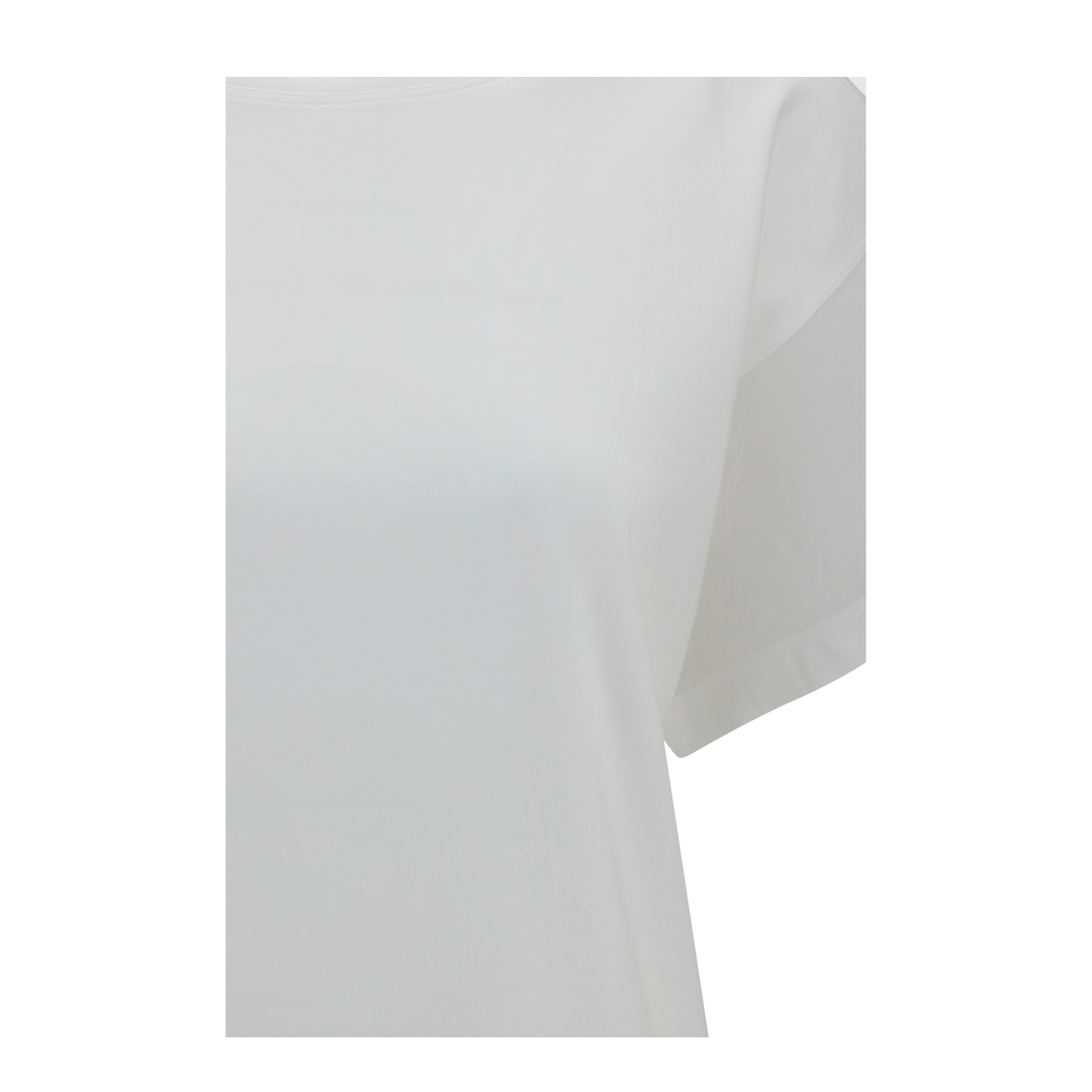 Cotton T-shirt with Sheer Sleeves and Side Panels - Image 3