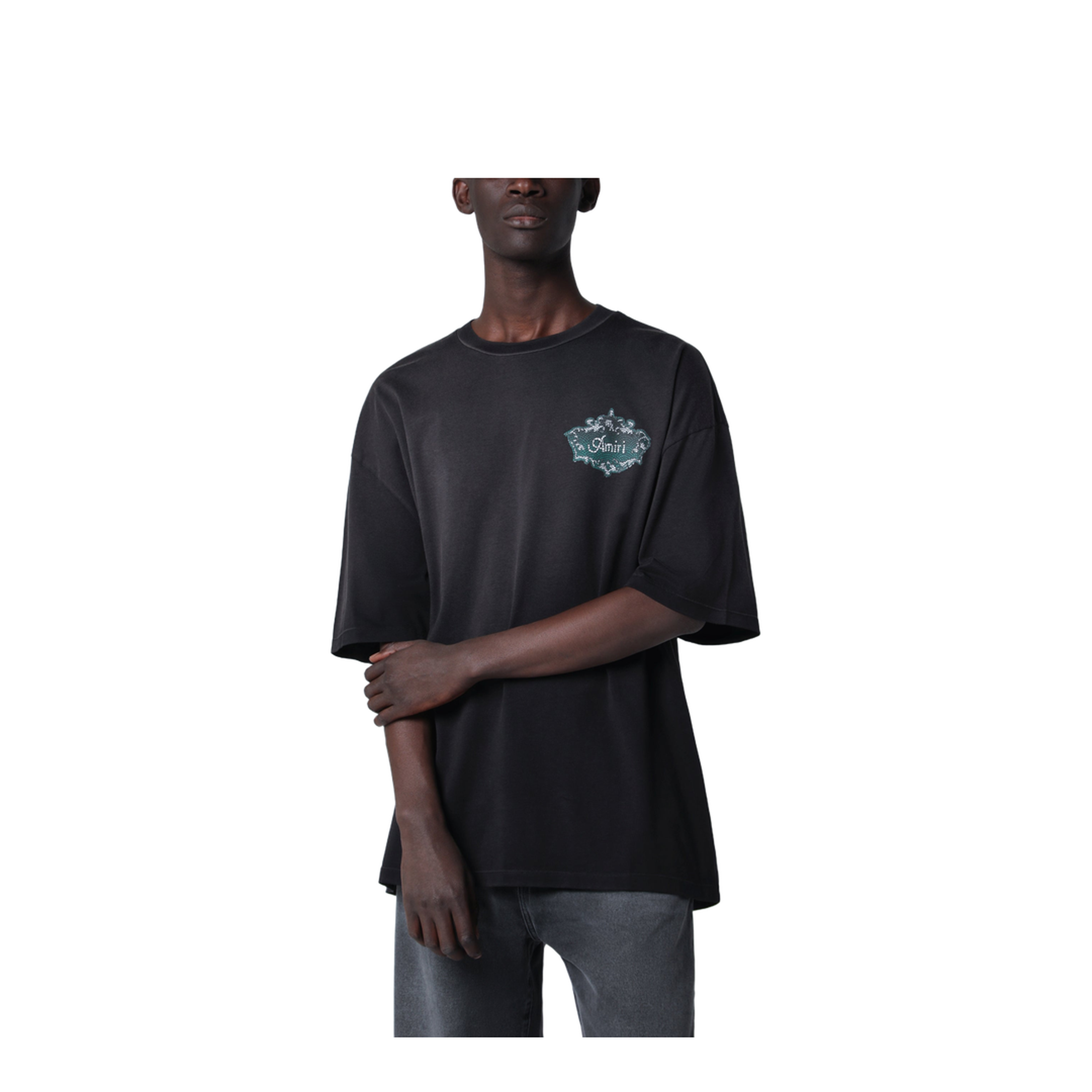 Black Cotton T-Shirt With Logo - Image 1