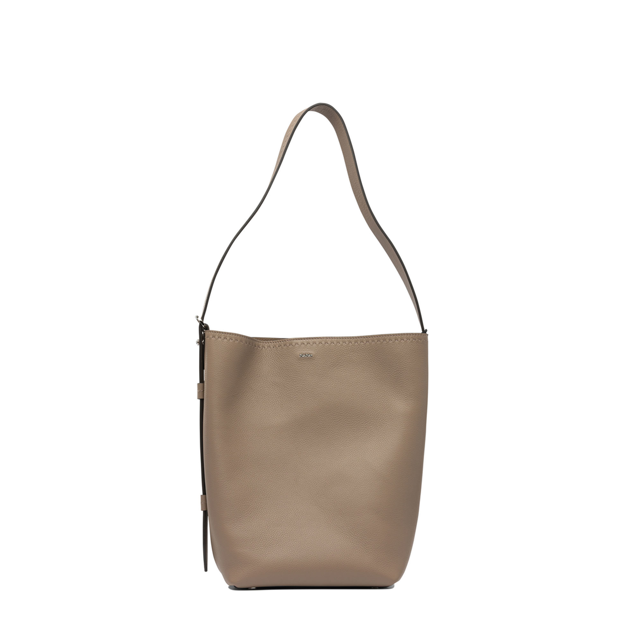 Archetipo Medium Calfskin Shoulder Bag - Mud - Image 1