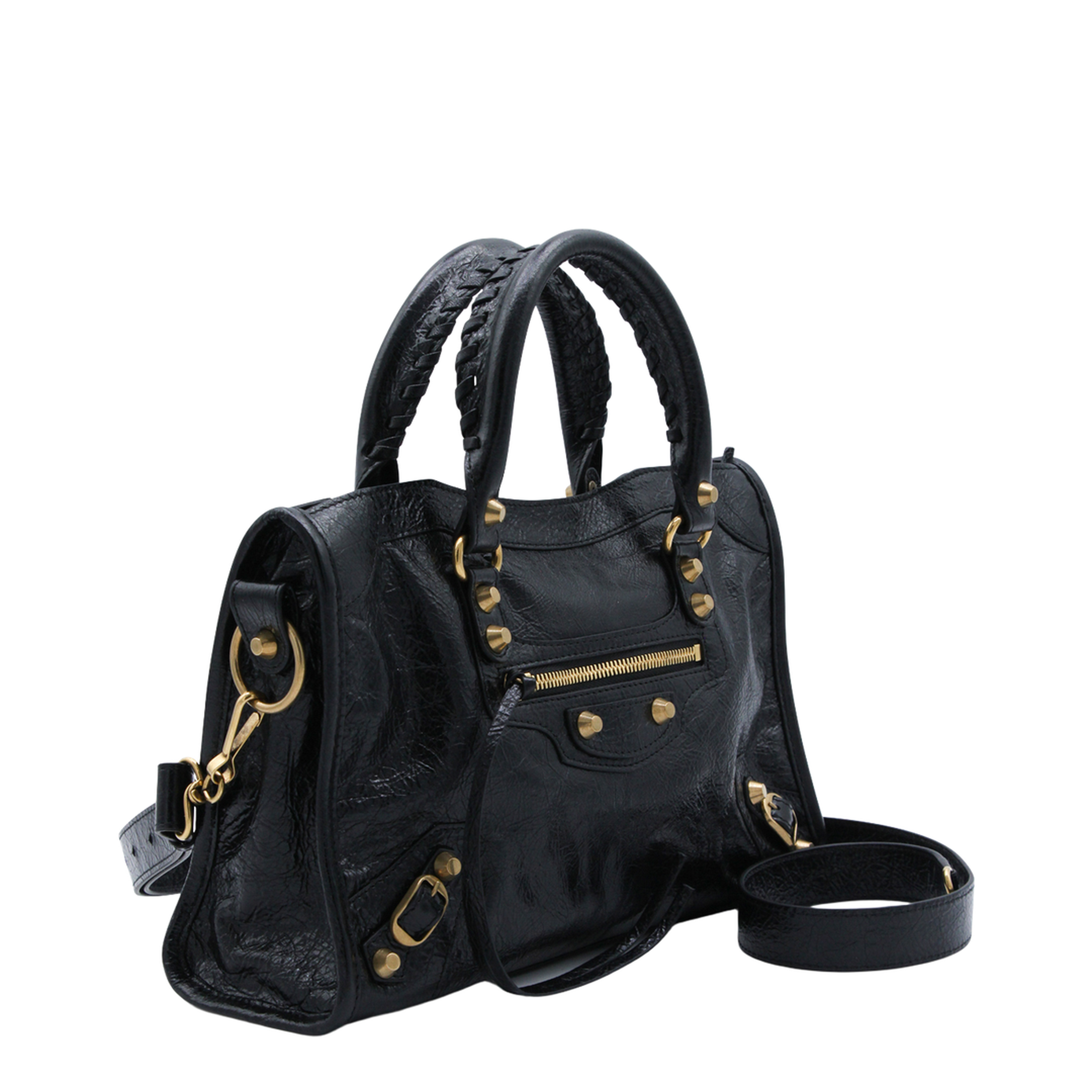 Le City Small Arena Storico Lambskin Shoulder Bag - Black - Image 4