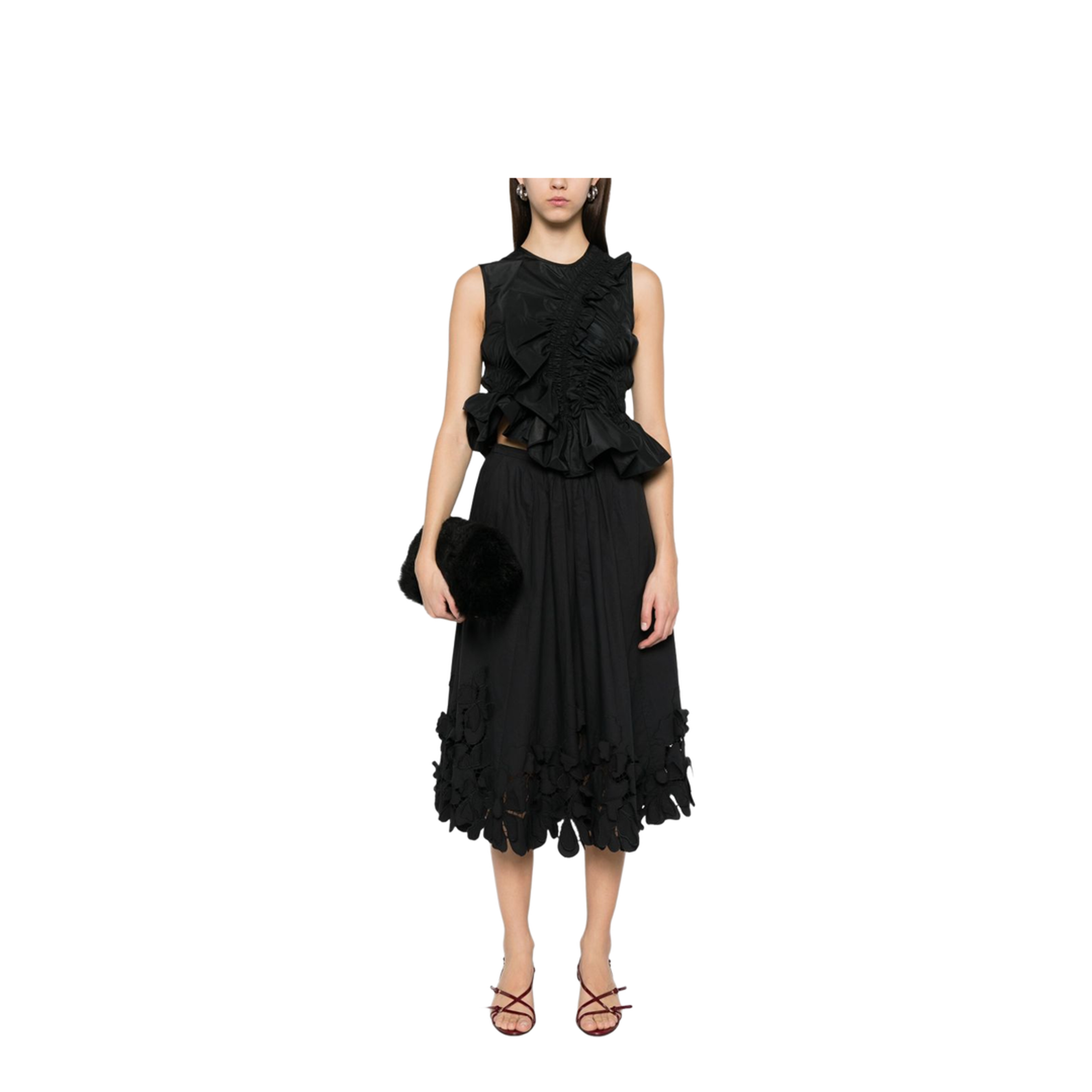 Embroidered Cotton Skirt - Image 4