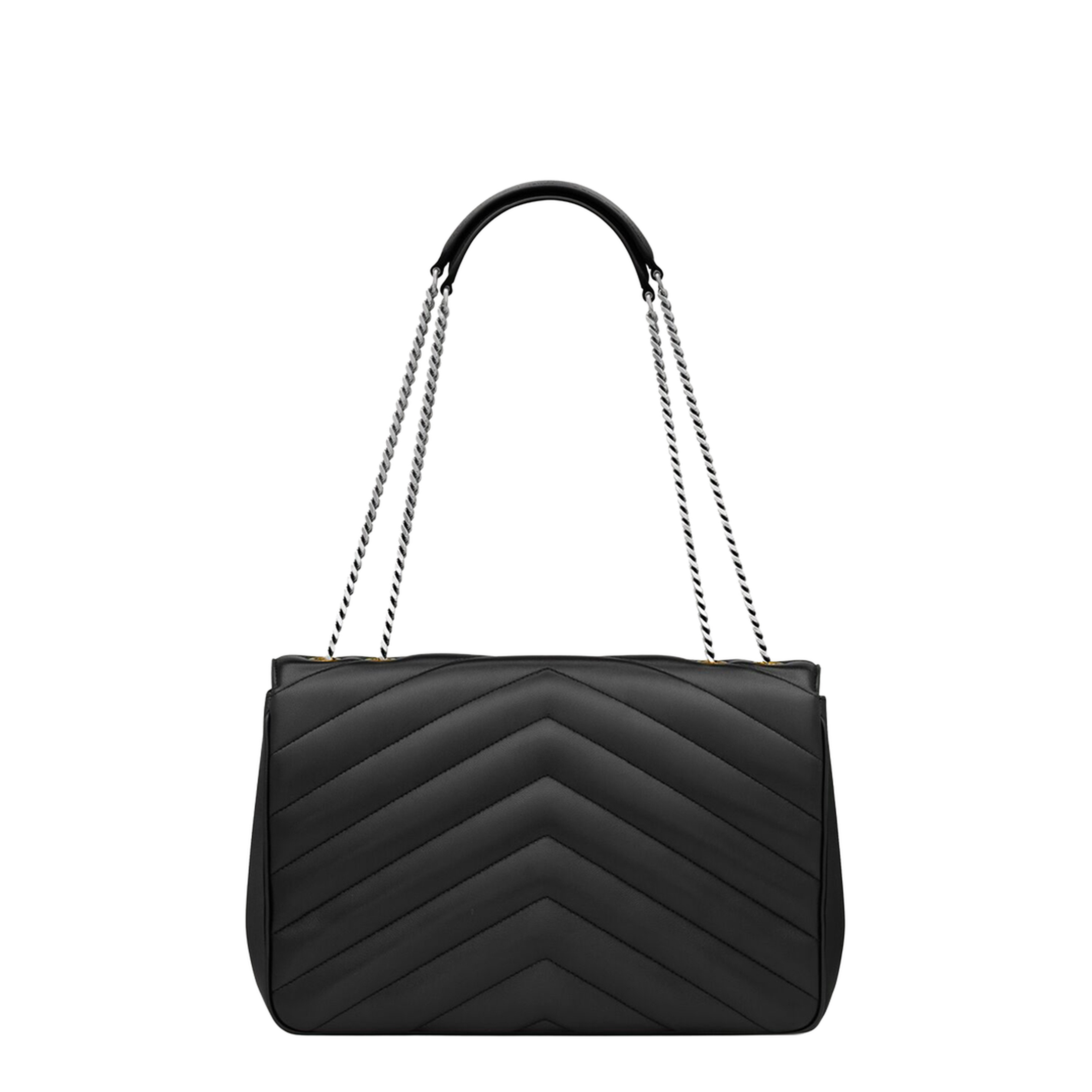 Loulou Large Matelassé Lambskin Shoulder Bag - Black - Image 2