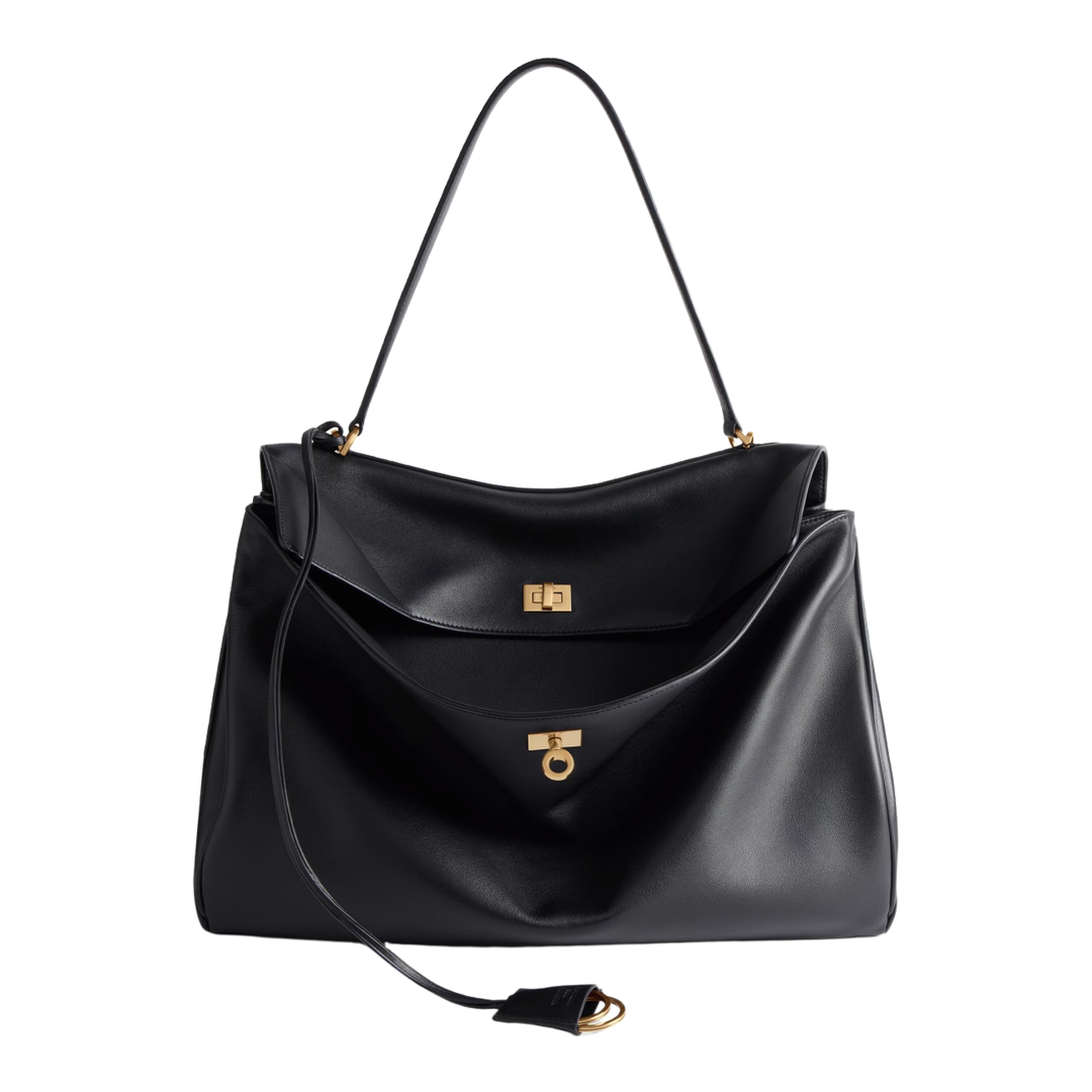 Rodeo Large Calfskin Handbag - Black - Image 1