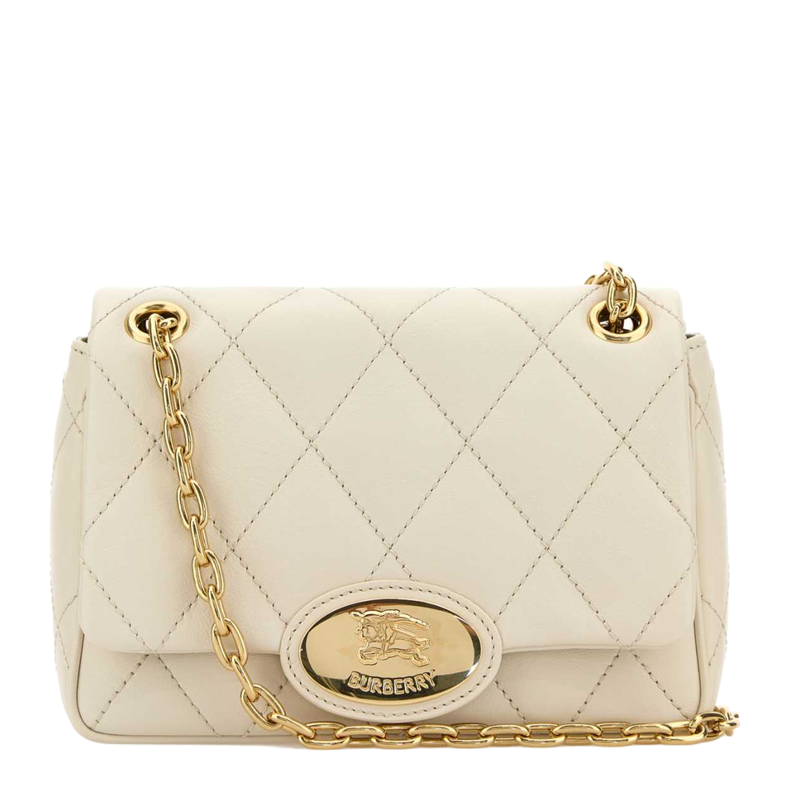 Ivory Leather Small Strand Shoulder Bag - Image 1