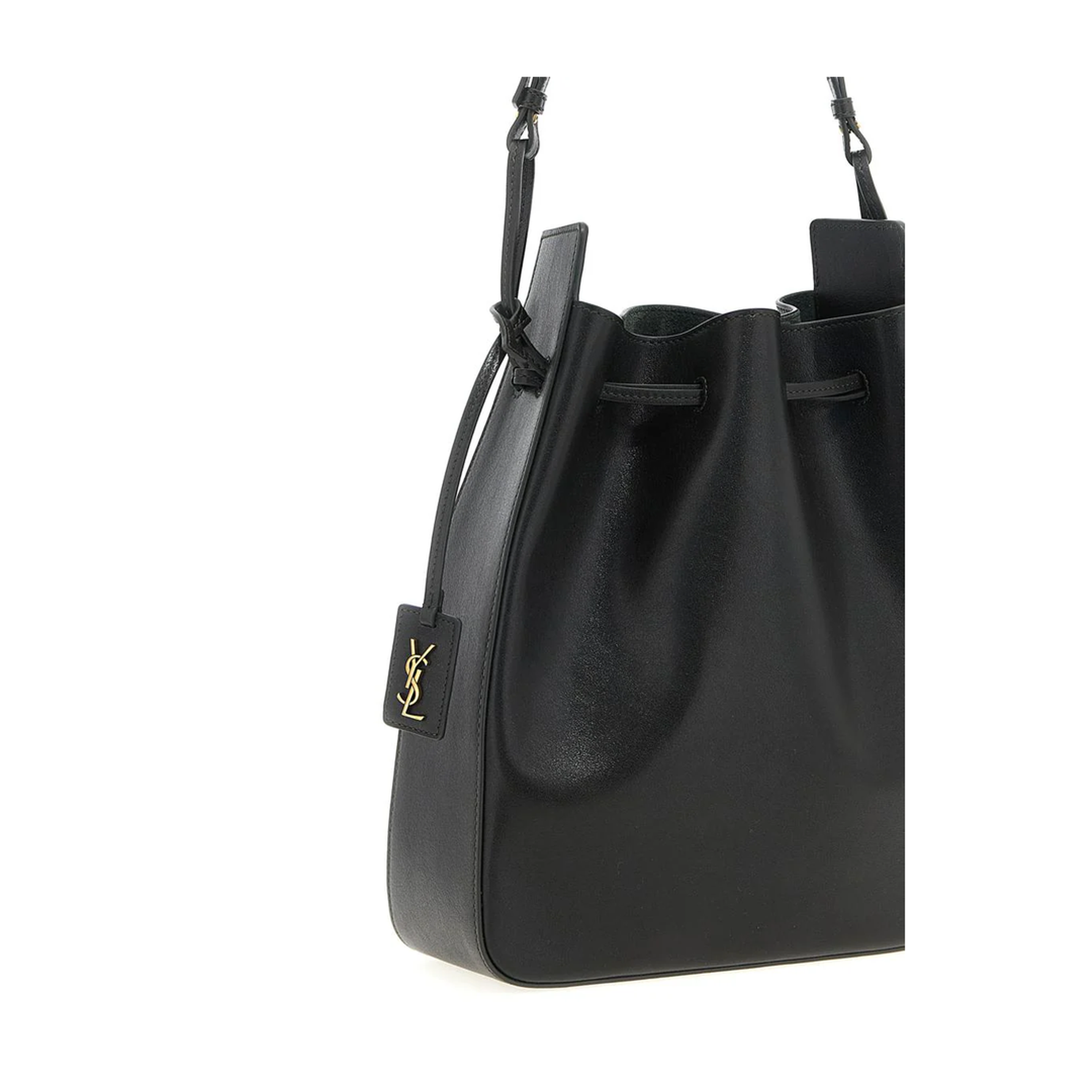 Large Calfskin Bucket Bag - Very Dark Green - Image 3