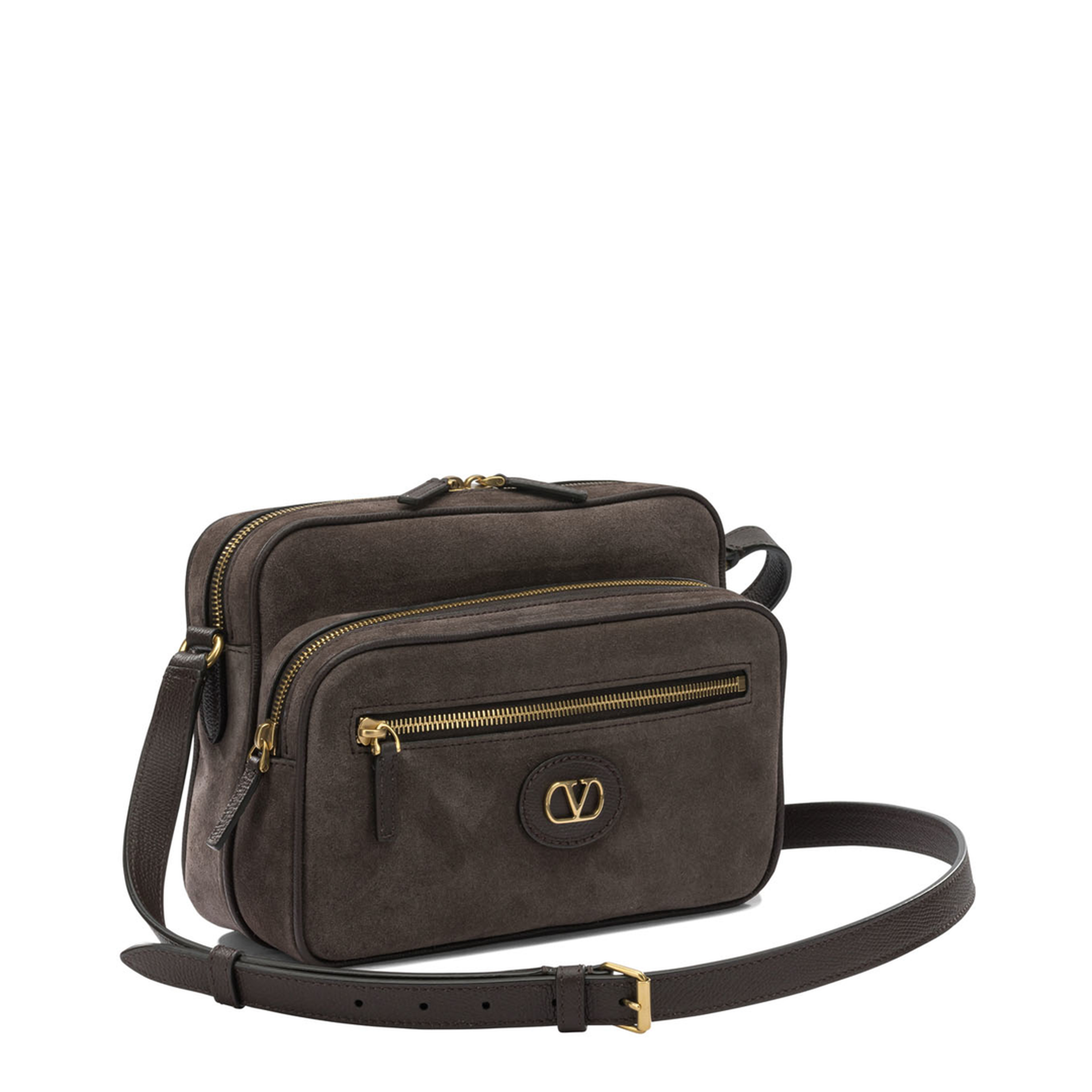 Antibes Suede Camera Bag - Moro (Dark Brown) - Image 2