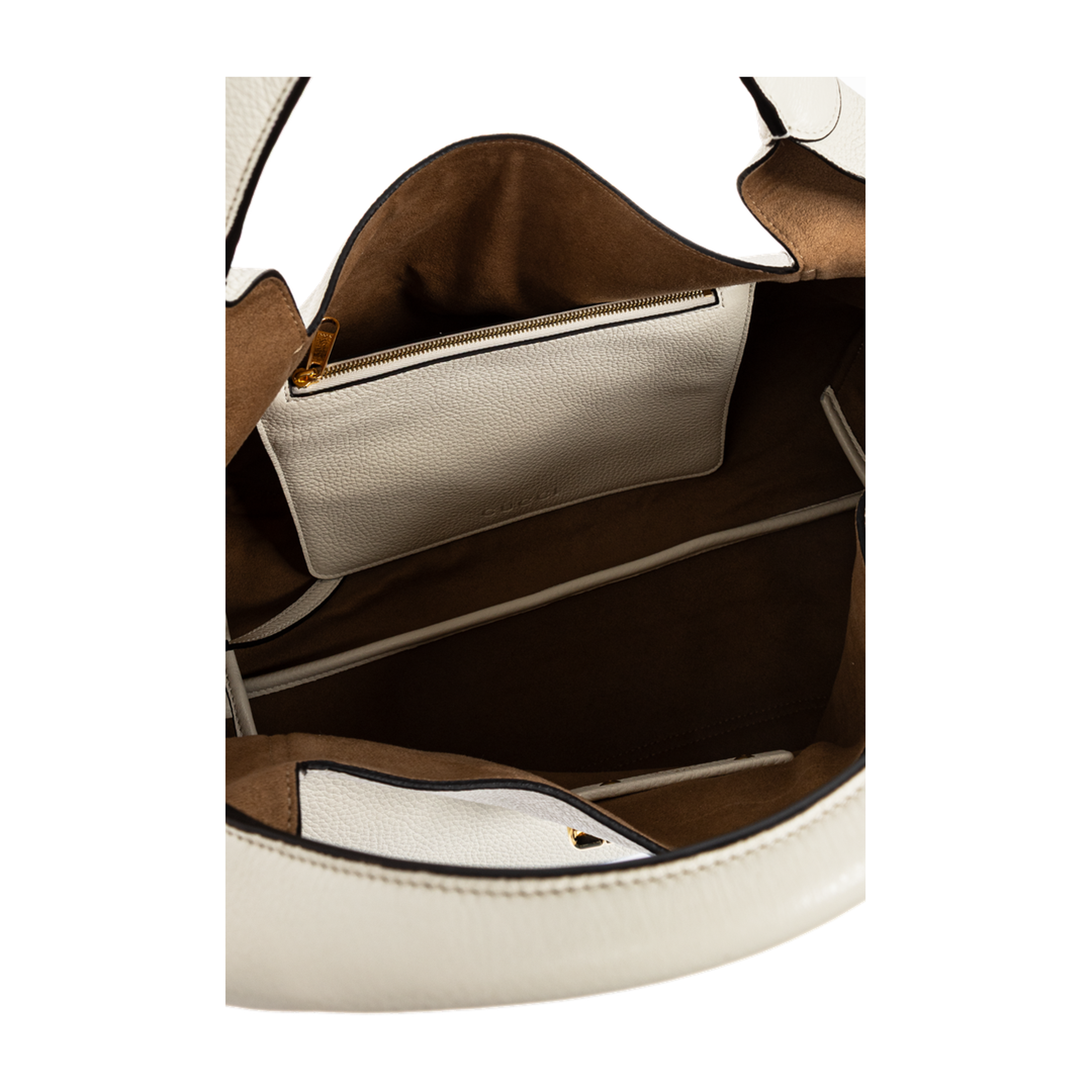 Softbit Maxi Grainy Leather Shoulder Bag - White - Image 4