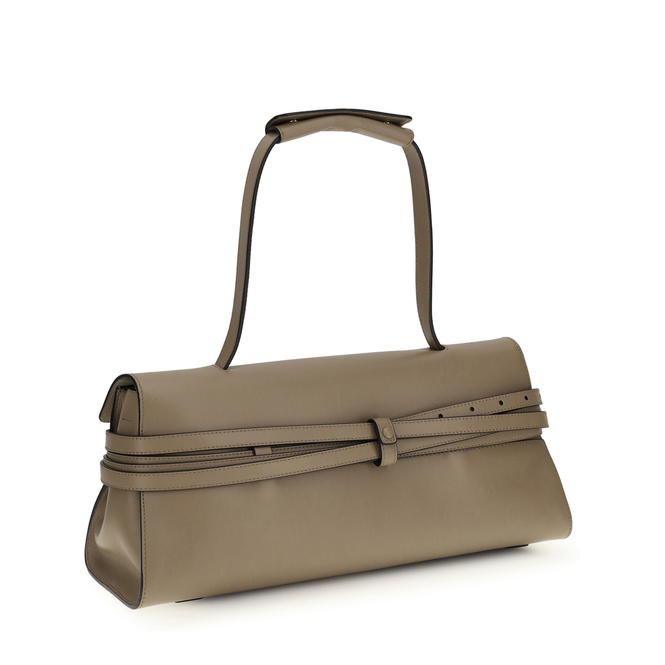 Tie Me Medium Sheepskin Shoulder Bag - Black - Image 3