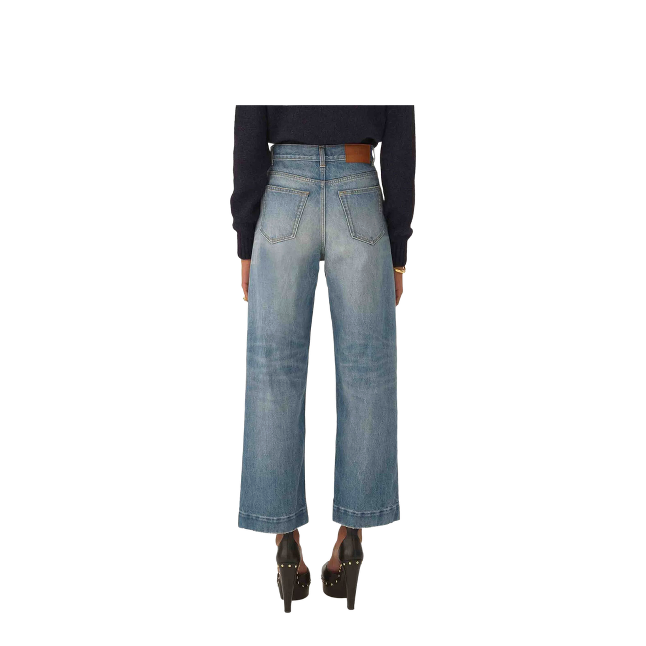 High-Rise Cropped Denim Jeans - Image 3