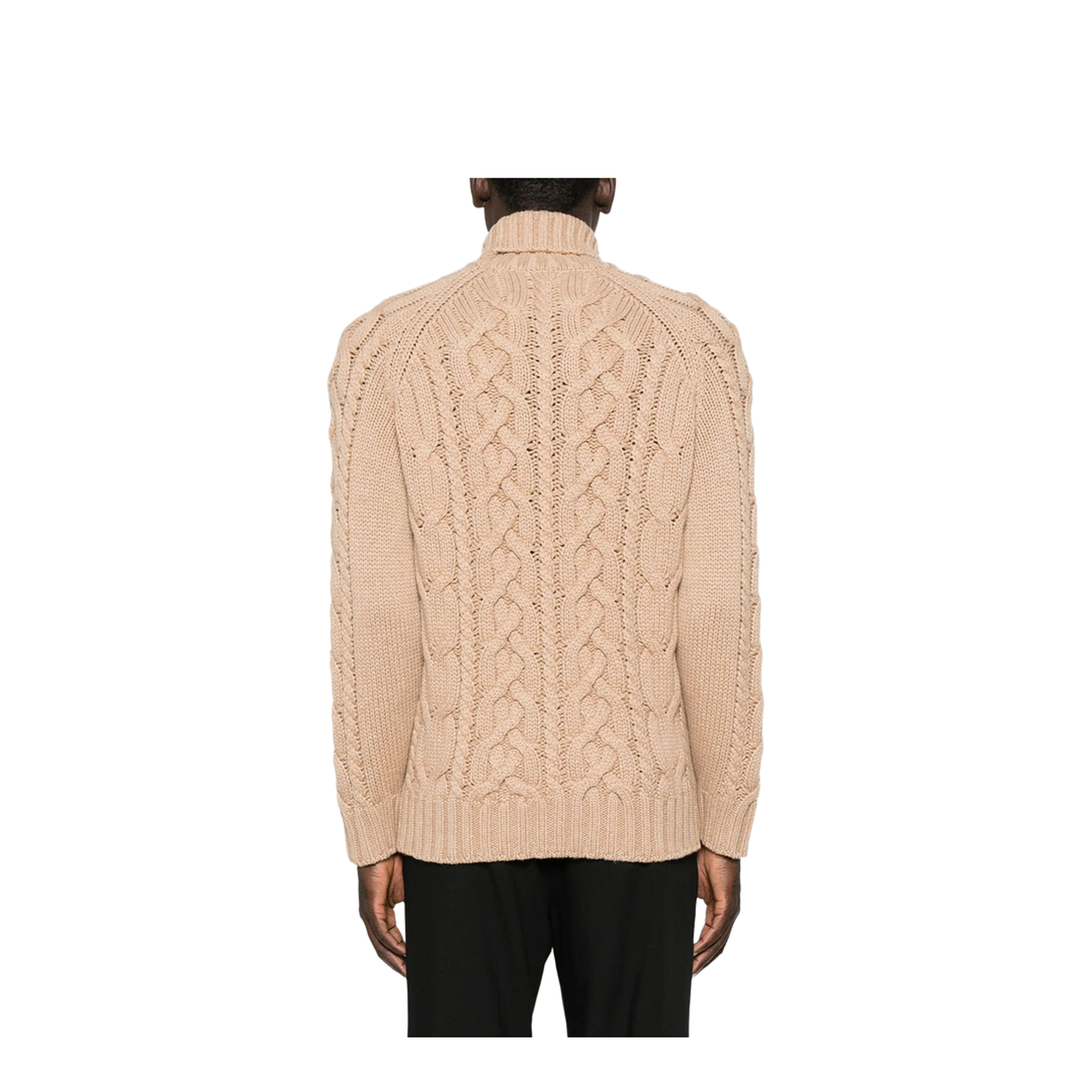Cable-Knit Roll-Neck Cashmere Sweater - Image 3