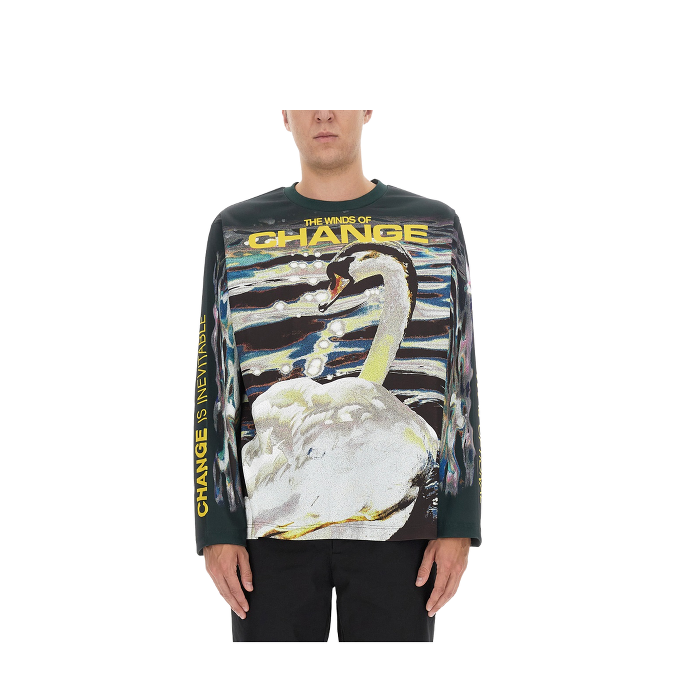 Swan Print T-Shirt - Image 1