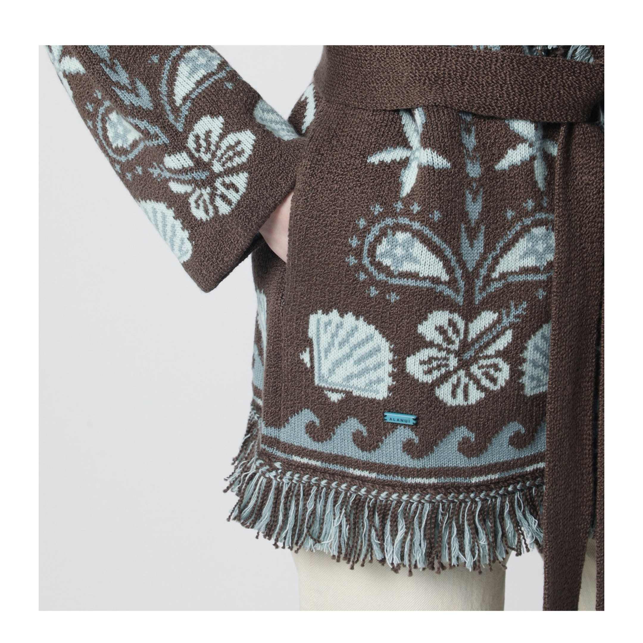 Echoes Of The Island Cardigan Sandal Wood-Wave - Image 2