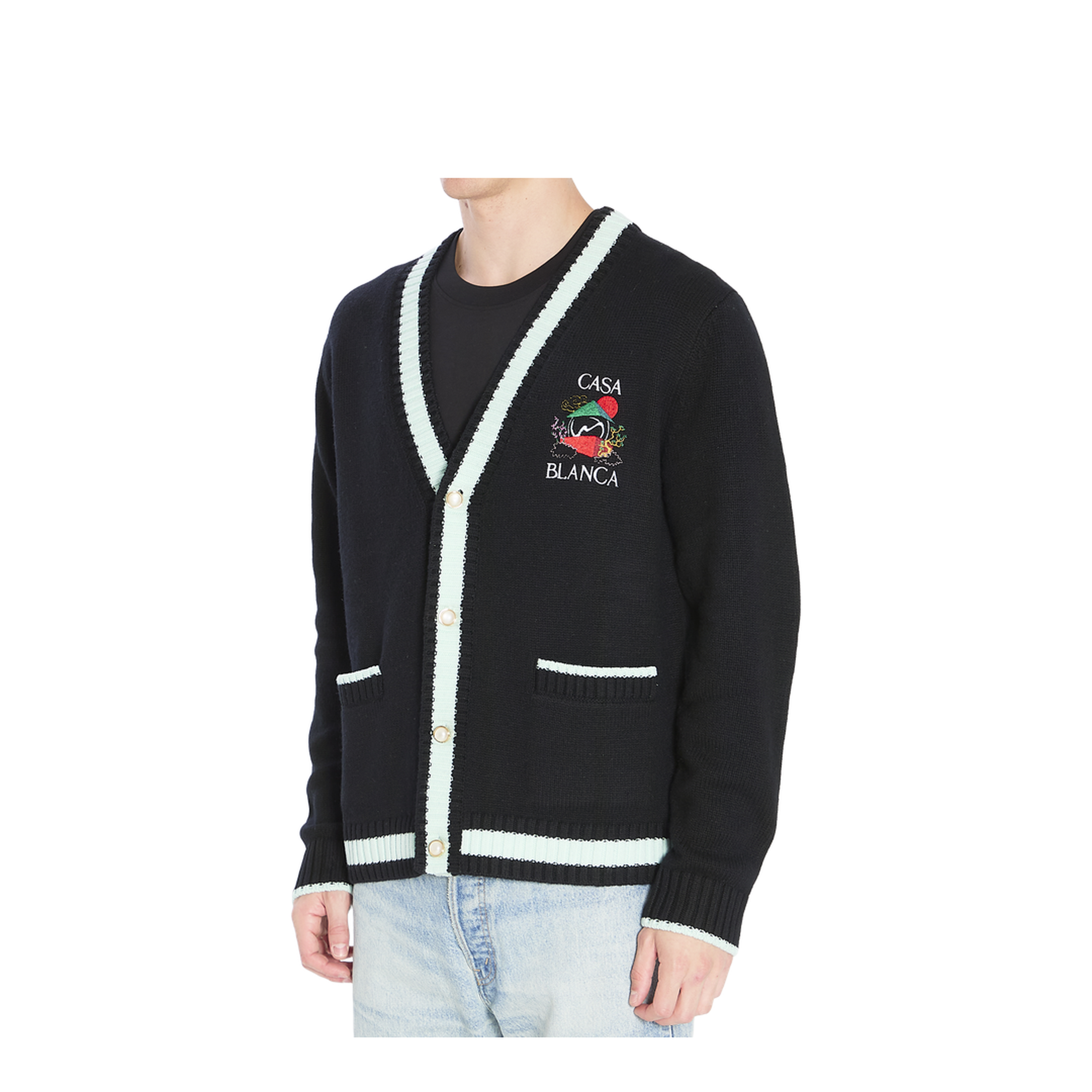 Cardigan with Stacked Casa Mountain Temple Design - Image 2