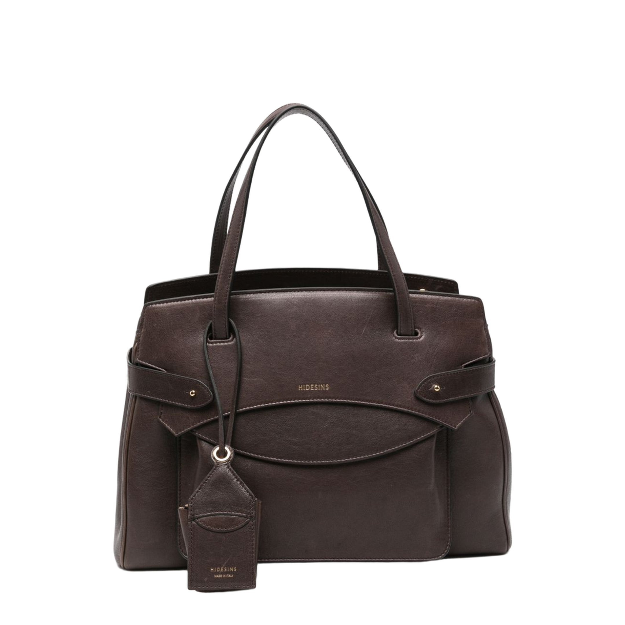Lullaby Medium Calf Leather Tote - Dark Brown - Image 1