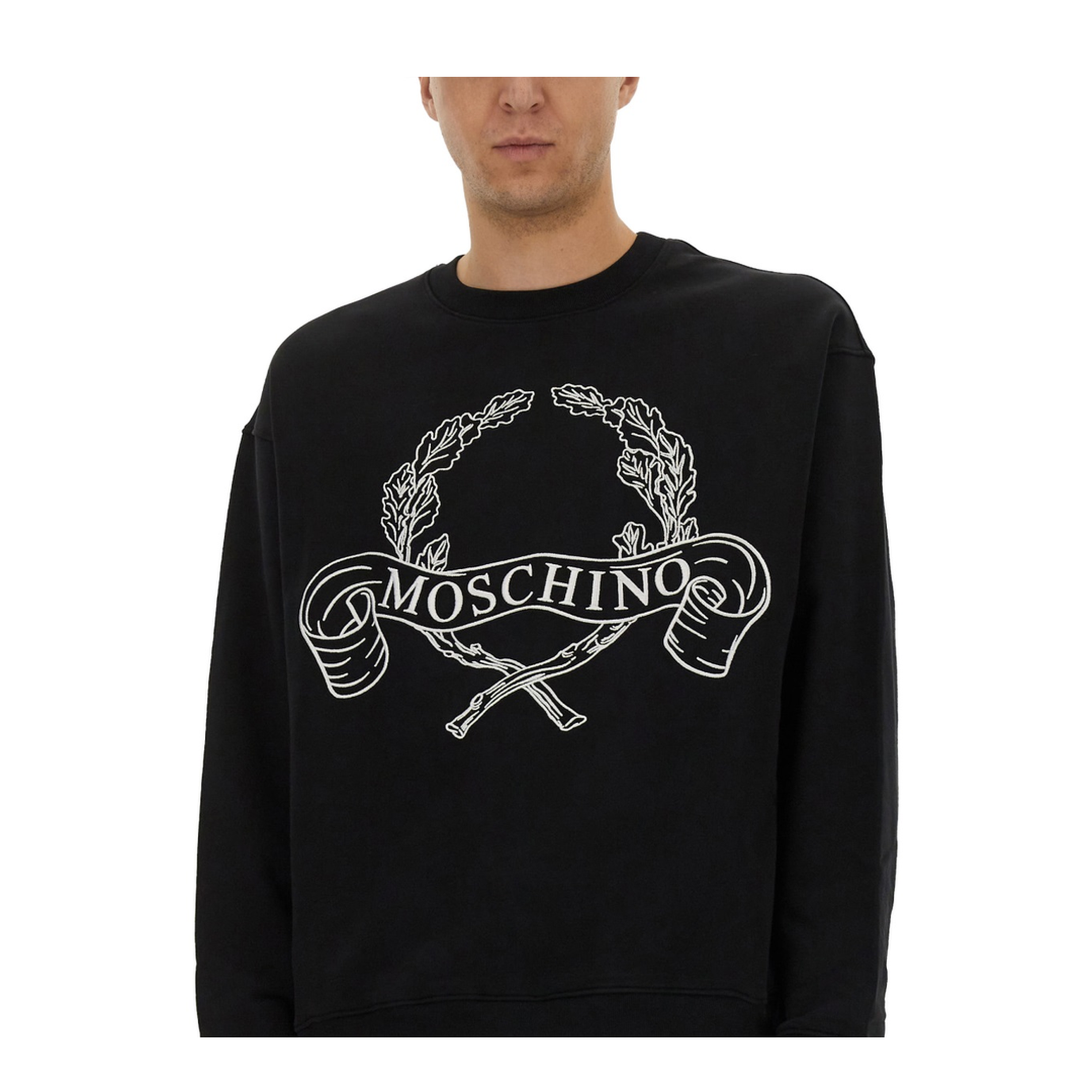 Sweatshirt with Laurel Crown Logo Embroidery - Image 4