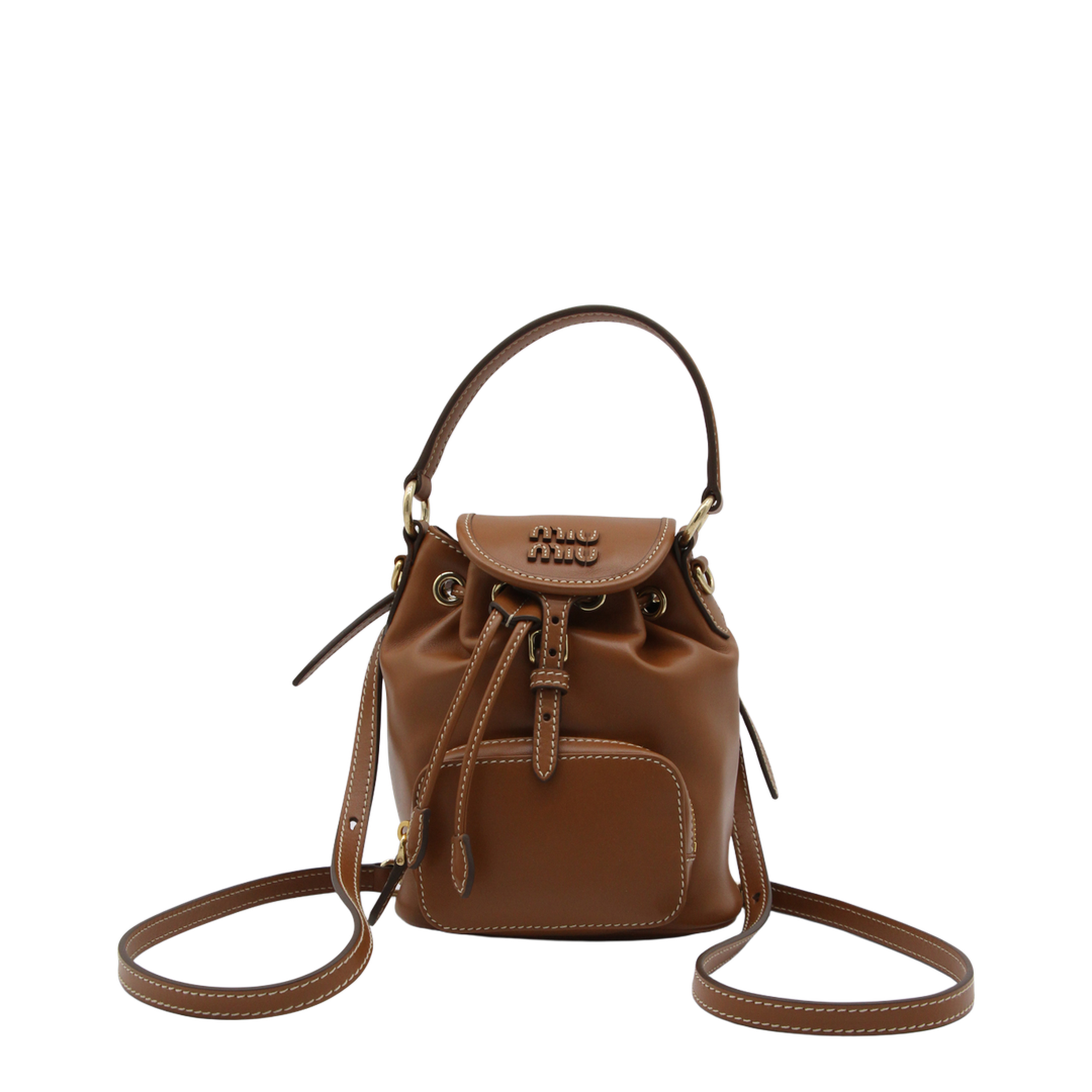Beau Calfskin Top-Handle Bag - Cognac - Image 1
