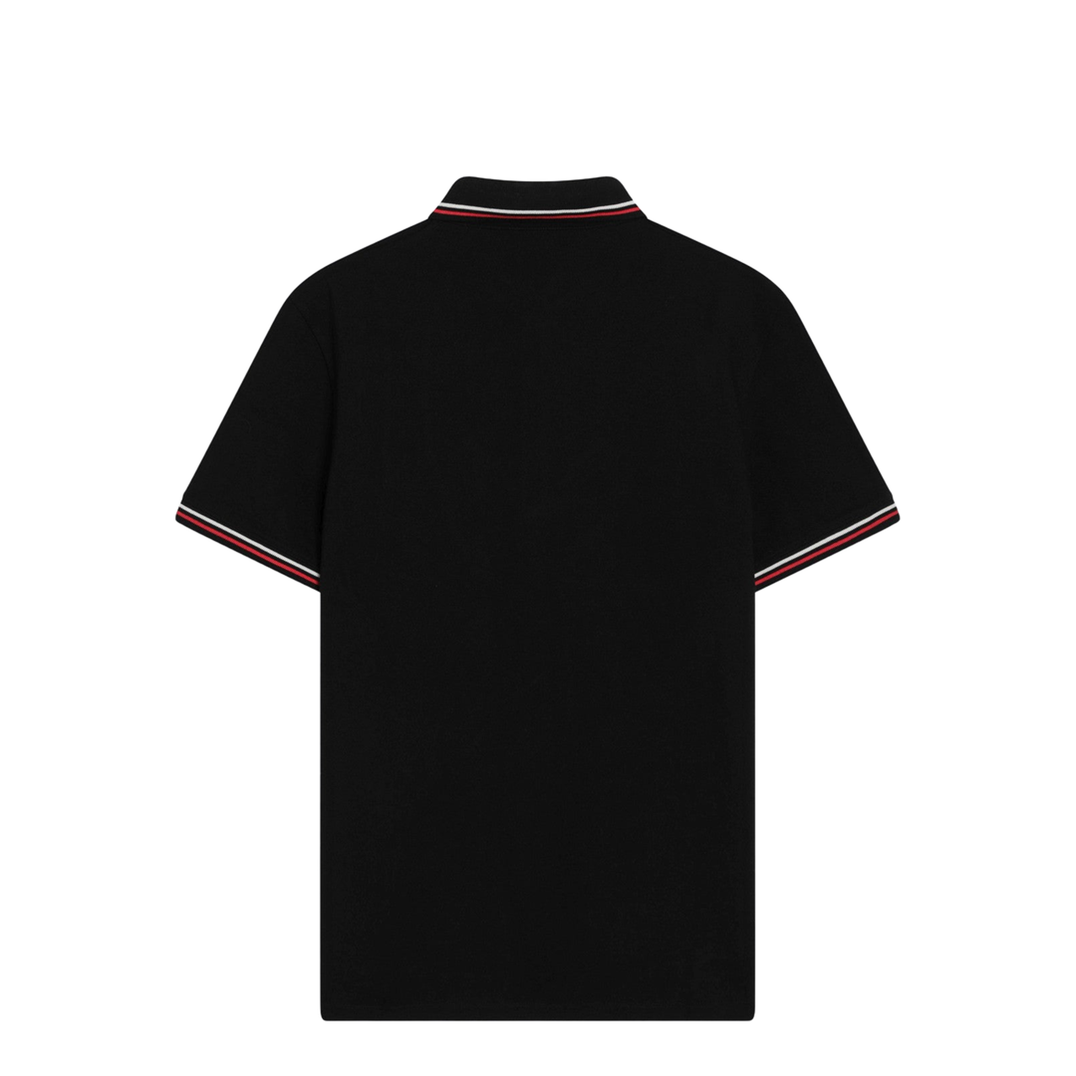 Black Cotton Polo Shirt - Image 2