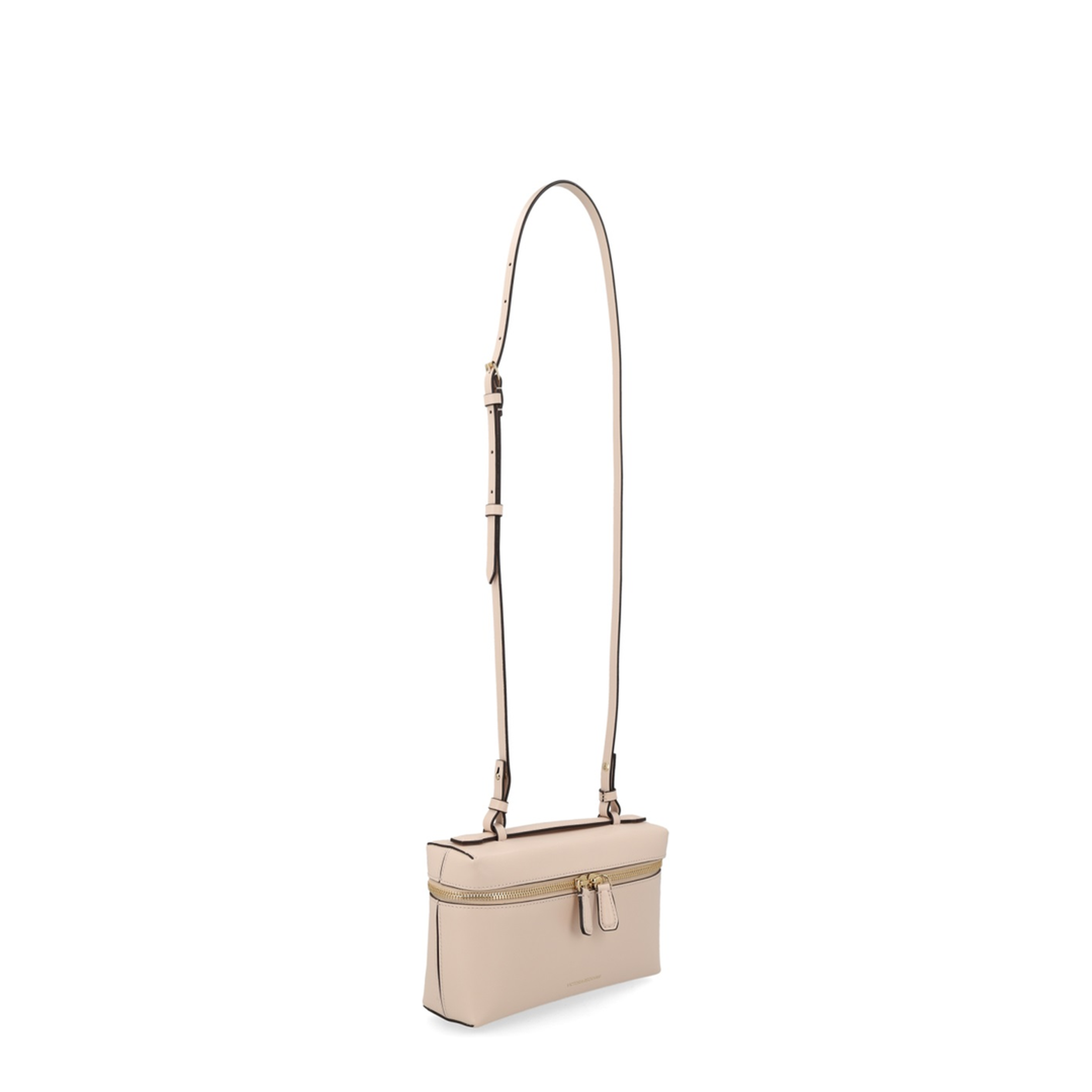 Vanity Crossbody Bag In Shiny Calf Leather - Pale Rose - Image 2